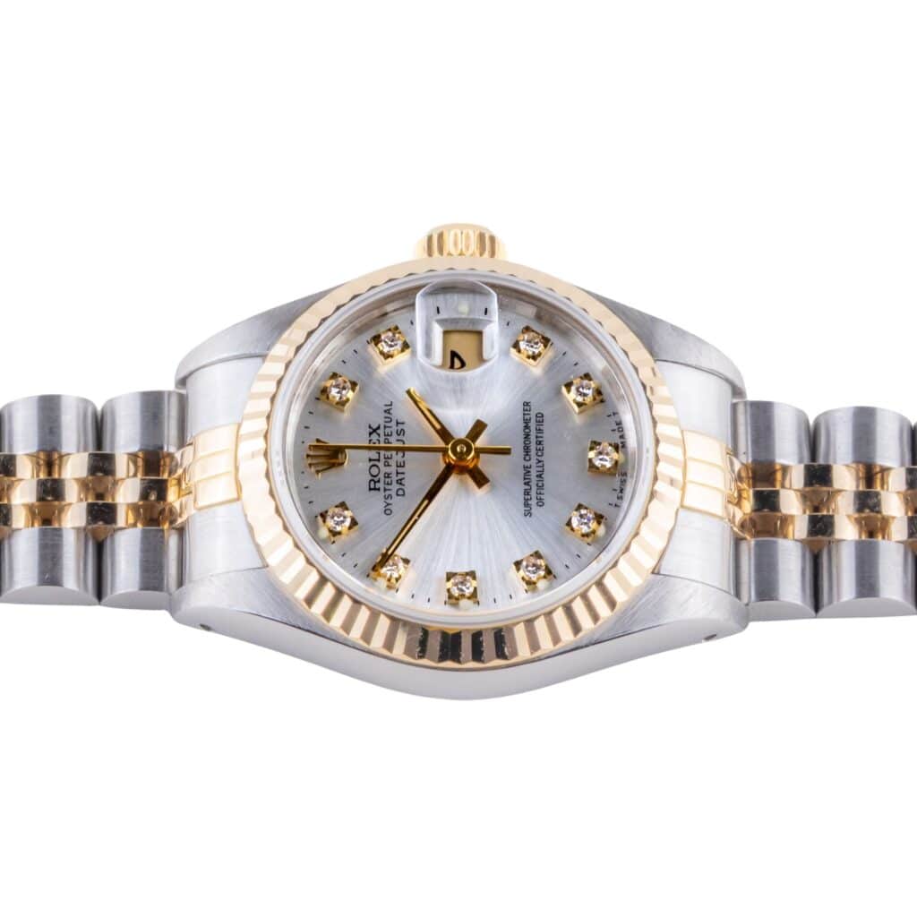 Rolex Lady-Datejust Silver Diamond 69173 1993 (Vollständiger Satz) 12 2E0B6776 1CG 3M Langedyk Vintage Watches