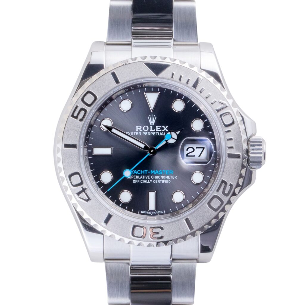 Rolex Oyster Perpetual Yacht-Master Rhodium 116622 2016 (Vollständiger Satz) 10 2E0B6866 1CG 3M Langedyk Vintage Watches