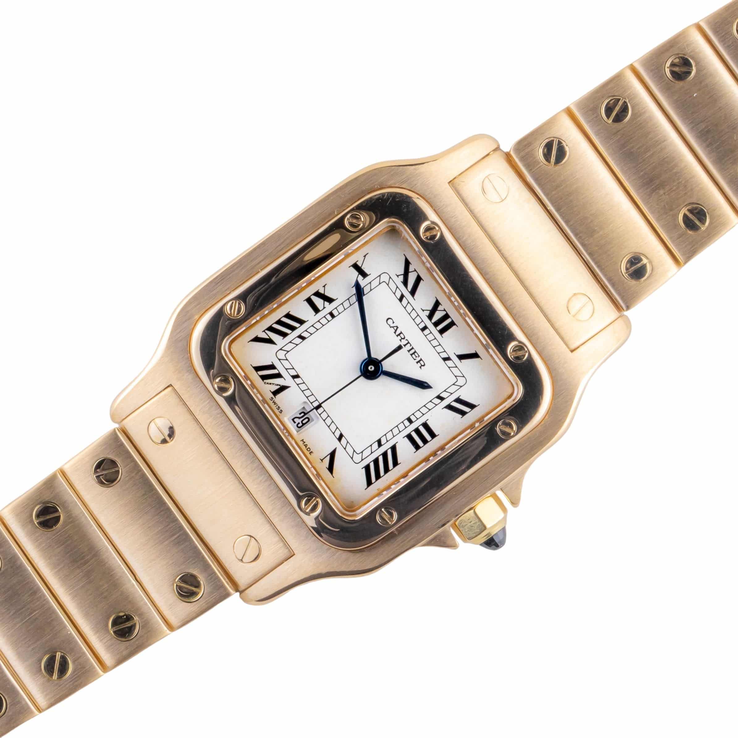 Cartier Santos Galbee Creme Roman 887901 +/- 1990 1 cartier-galbee-887901
