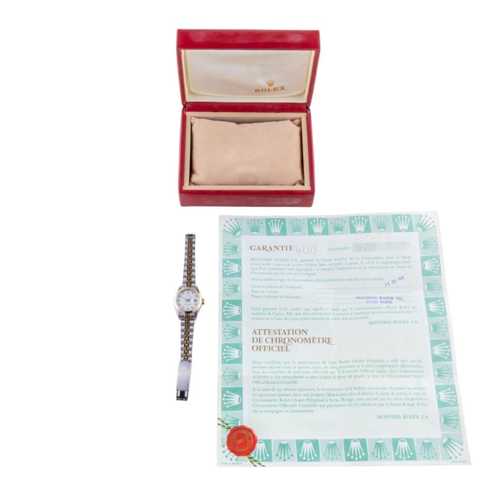 Rolex Lady-Datejust White Diamond 69173 1987 (Volledige Set) 15 2E0B6982 1CG 3M Langedyk Vintage Watches