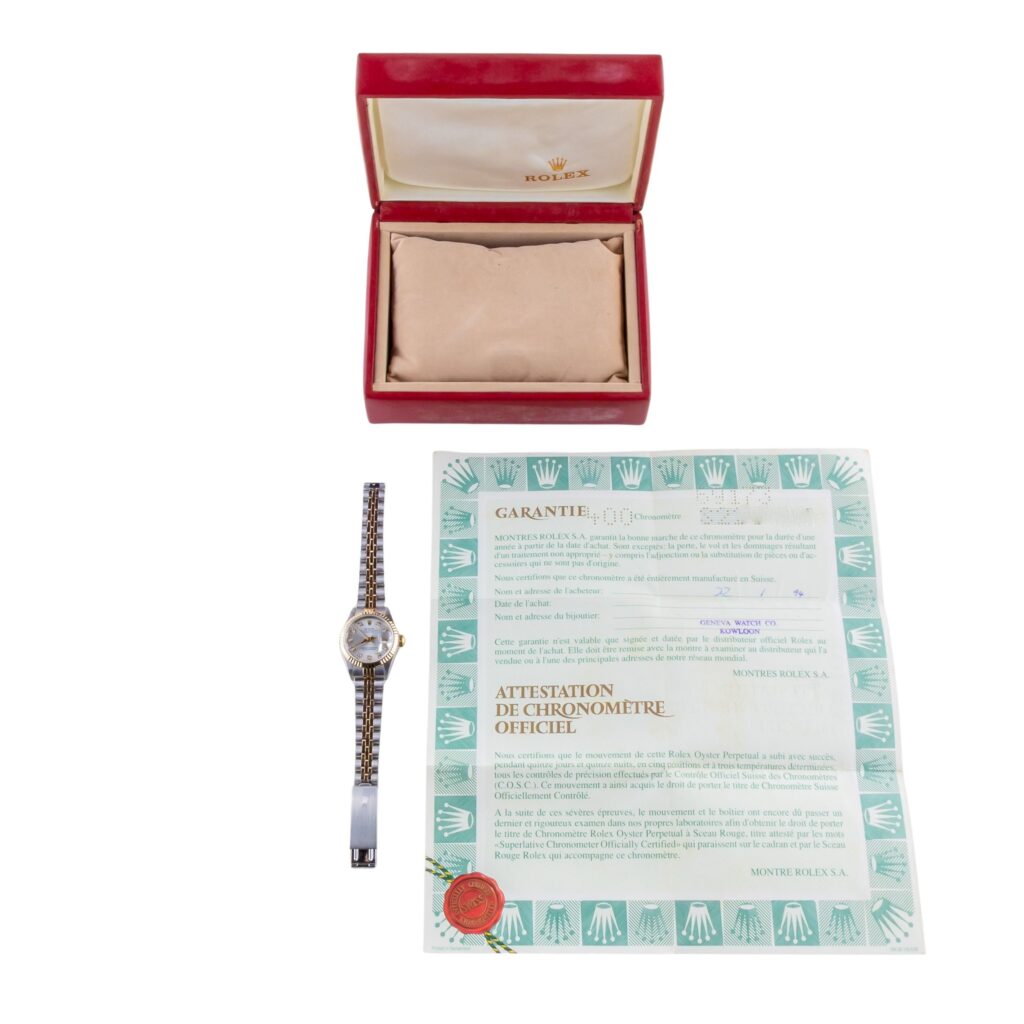 Rolex Lady-Datejust Silver Diamond 69173 1993 (Vollständiger Satz) 15 2E0B6983 1CG 3M Langedyk Vintage Watches