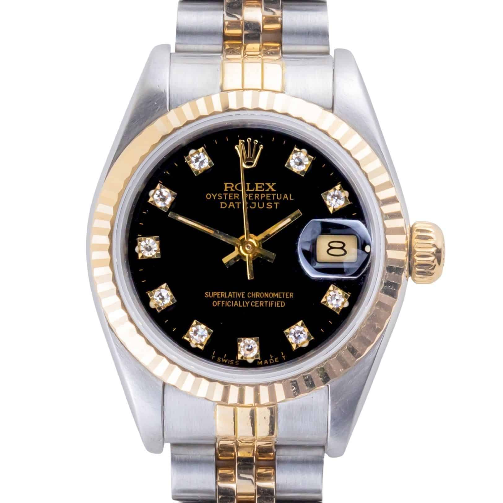 Rolex Lady-Datejust Black Diamond 69173 1990 (Volledige Set) 3 Rolex Lady-Datejust Black Diamond 69173 1990 (Volledige Set) - Afbeelding 3