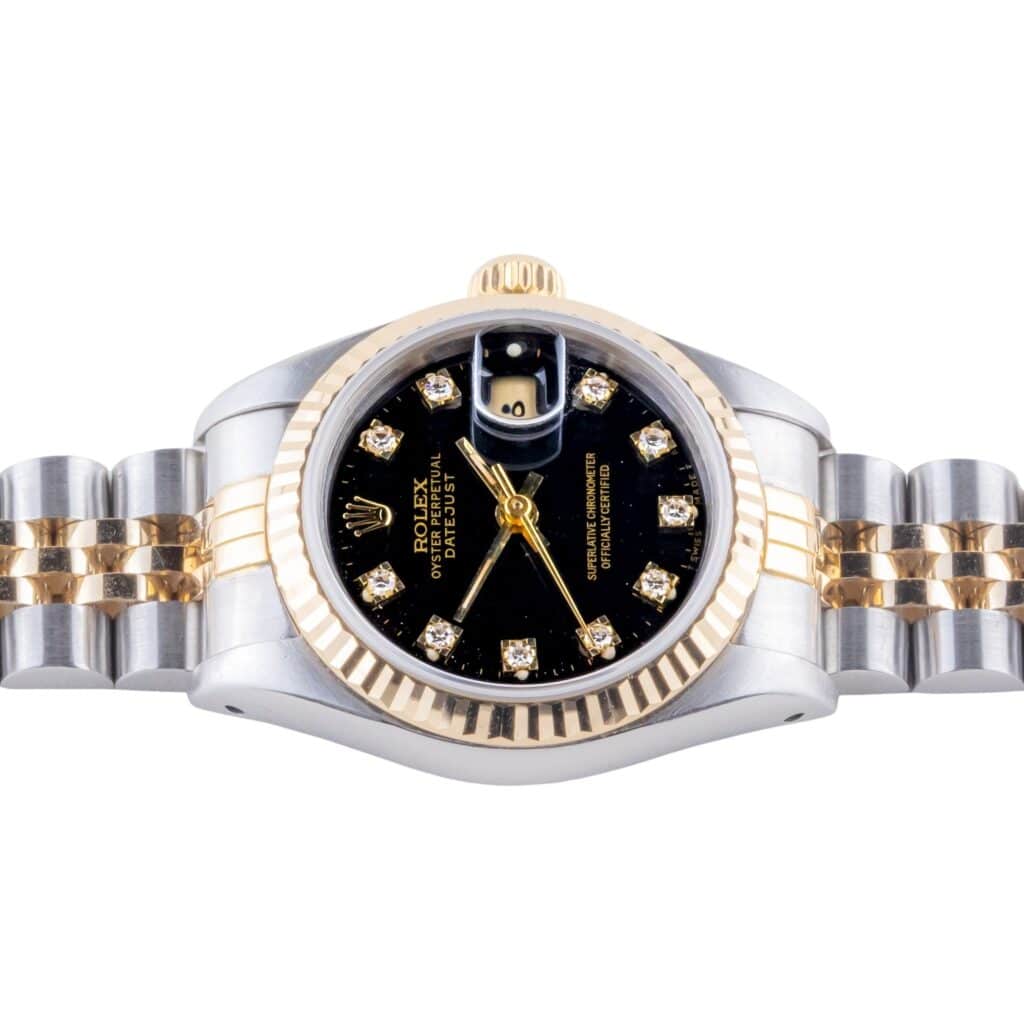 Rolex Lady-Datejust Black Diamond 69173 1990 (Volledige Set) 12 2E0B7028 1CG 3M Langedyk Vintage Watches