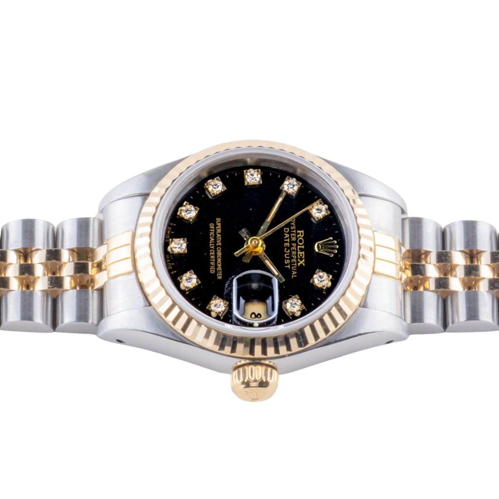 Rolex Lady-Datejust Black Diamond 69173 1990 (Volledige Set) 13 2E0B7031 1CG 3M Langedyk Vintage Watches