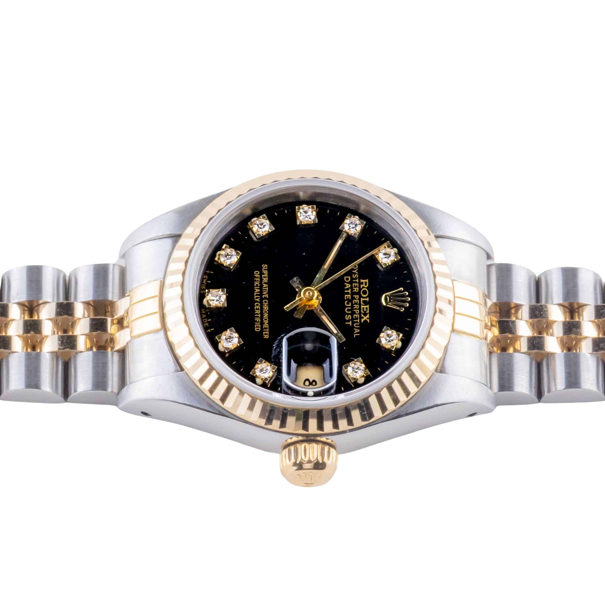 Rolex Lady-Datejust Black Diamond 69173 1990 (Volledige Set) 6 Rolex Lady-Datejust Black Diamond 69173 1990 (Volledige Set) - Afbeelding 6