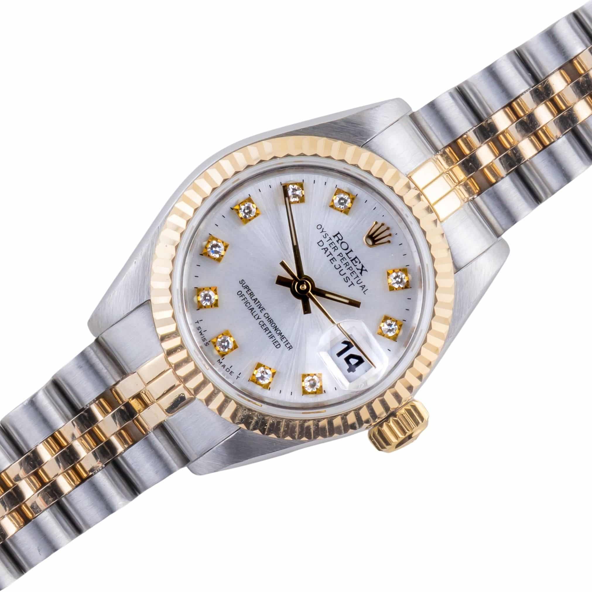 Rolex Lady-Datejust Silver Diamond 69173 1988 (Full Set) 1 rolex-lady-datejust-69173-110