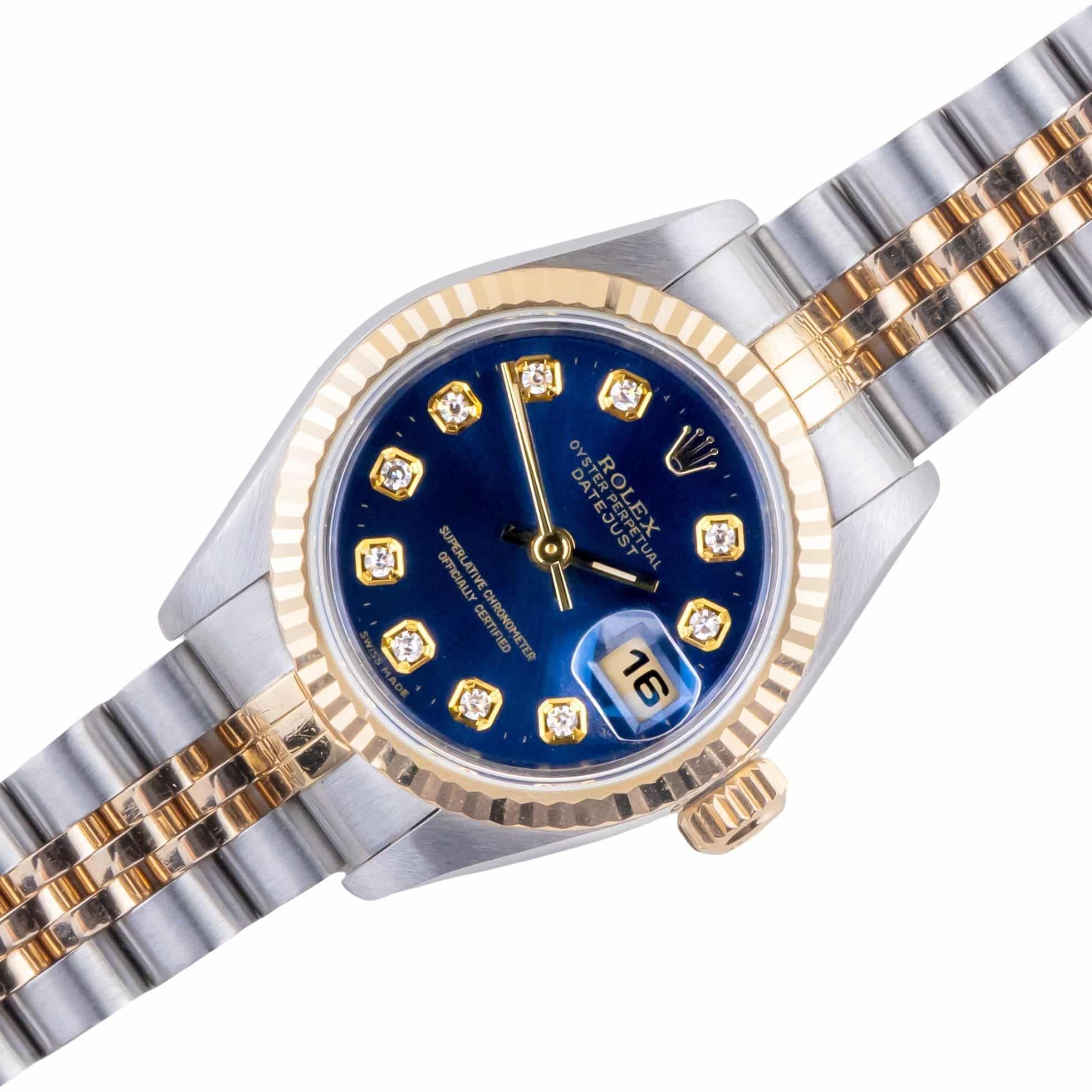 Rolex Lady-Datejust Blue Diamond 79173 1999 (Vollständiger Satz) 1 rolex-lady-datejust-79173-2