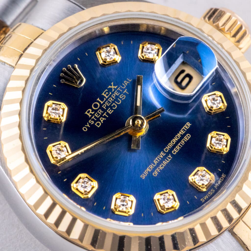 Alternative view of Rolex Lady-Datejust Blue Diamond 79173 1999 (Volledige Set)