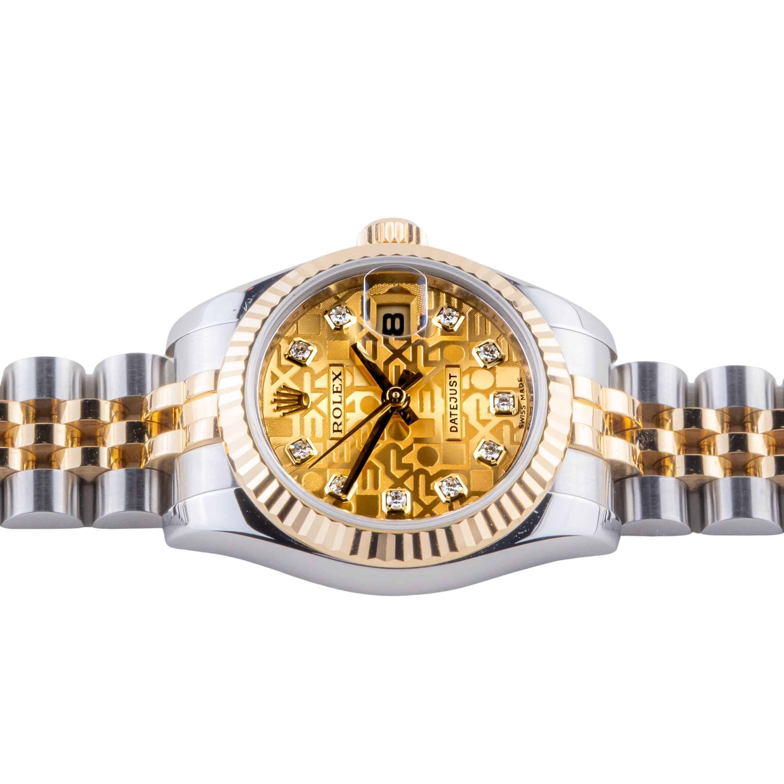 Rolex Lady-Datejust Champagne Diamond 179173 2009 (Full Set) 5 2E0B7148 1CG 3M