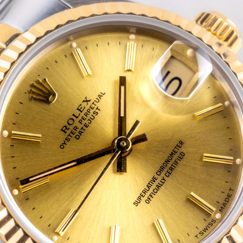 Alternative view of Rolex Oyster Perpetual Datejust Mid-Size Champagne 68273 1995 (Volledige set)