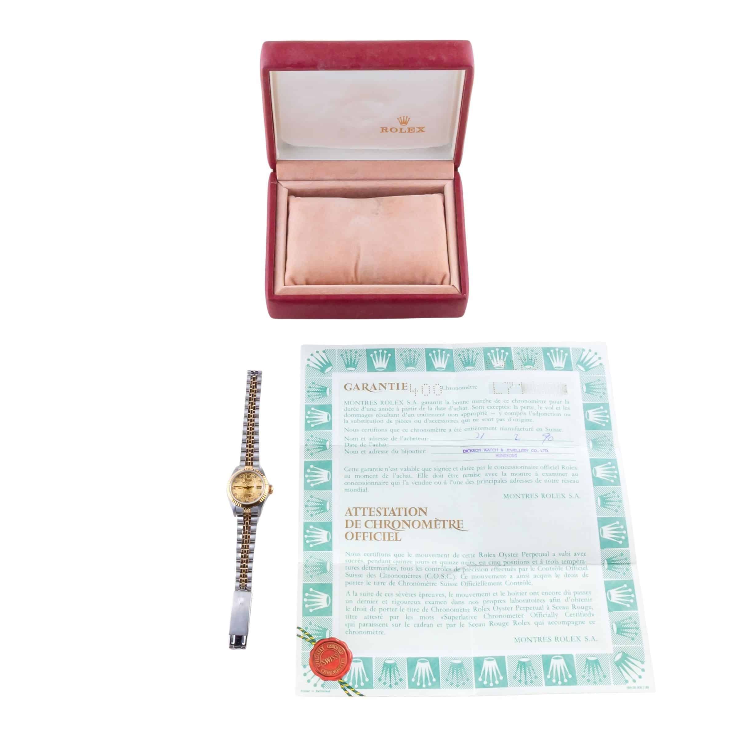 Rolex Lady-Datejust Logo Diamond 69173 1989 (Volledige Set) 8 Rolex Lady-Datejust Logo Diamond 69173 1989 (Volledige Set) - Afbeelding 8