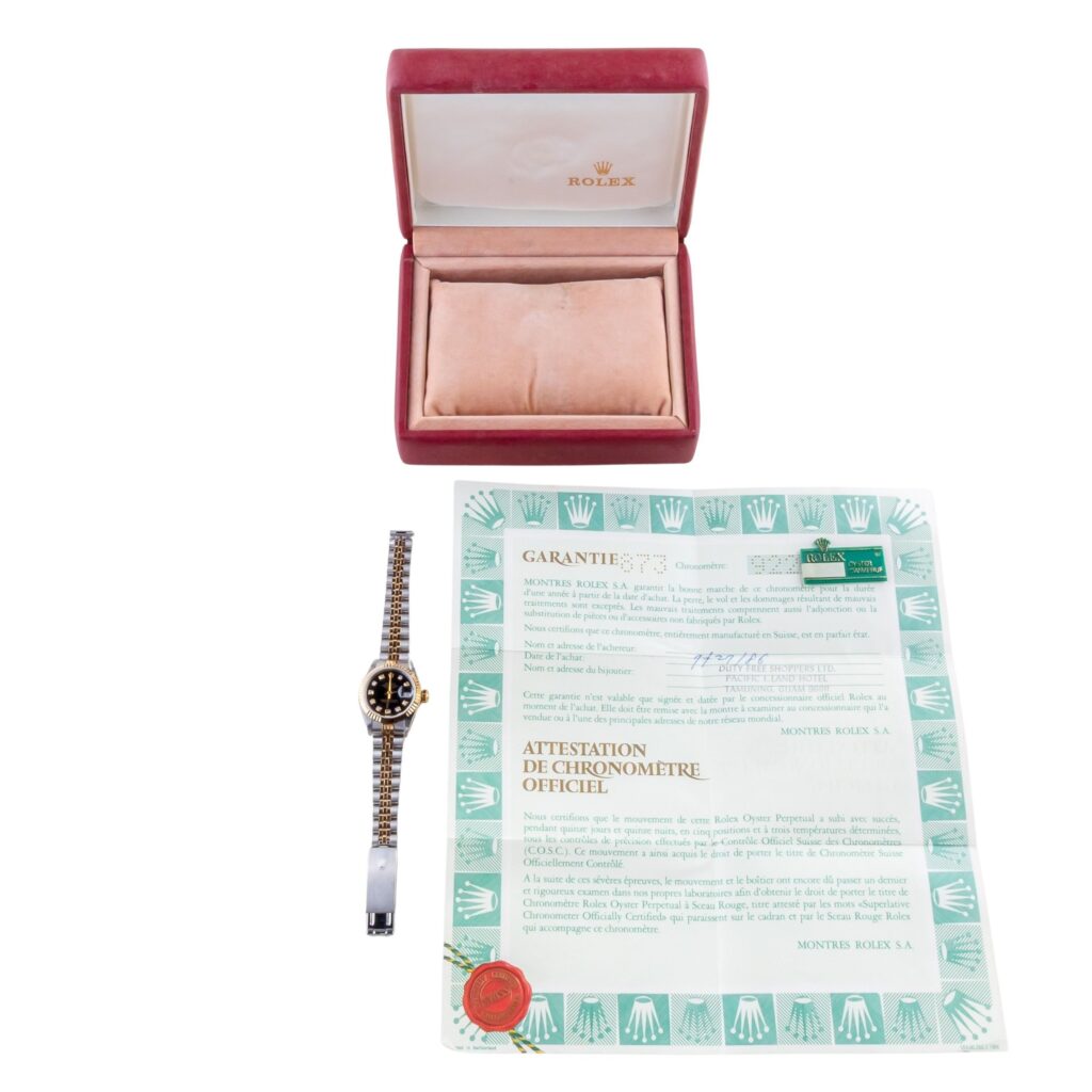 Rolex Lady-Datejust Black Diamond 69173 1987 (Full Set) 15 2E0B7371 1CG 3M