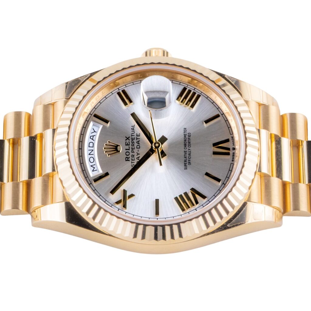 NEW Rolex Day-Date 40 Silver 228238 2026 (Vollständiger Satz) 12 2E0B7742 1CG 3M Langedyk Vintage Watches