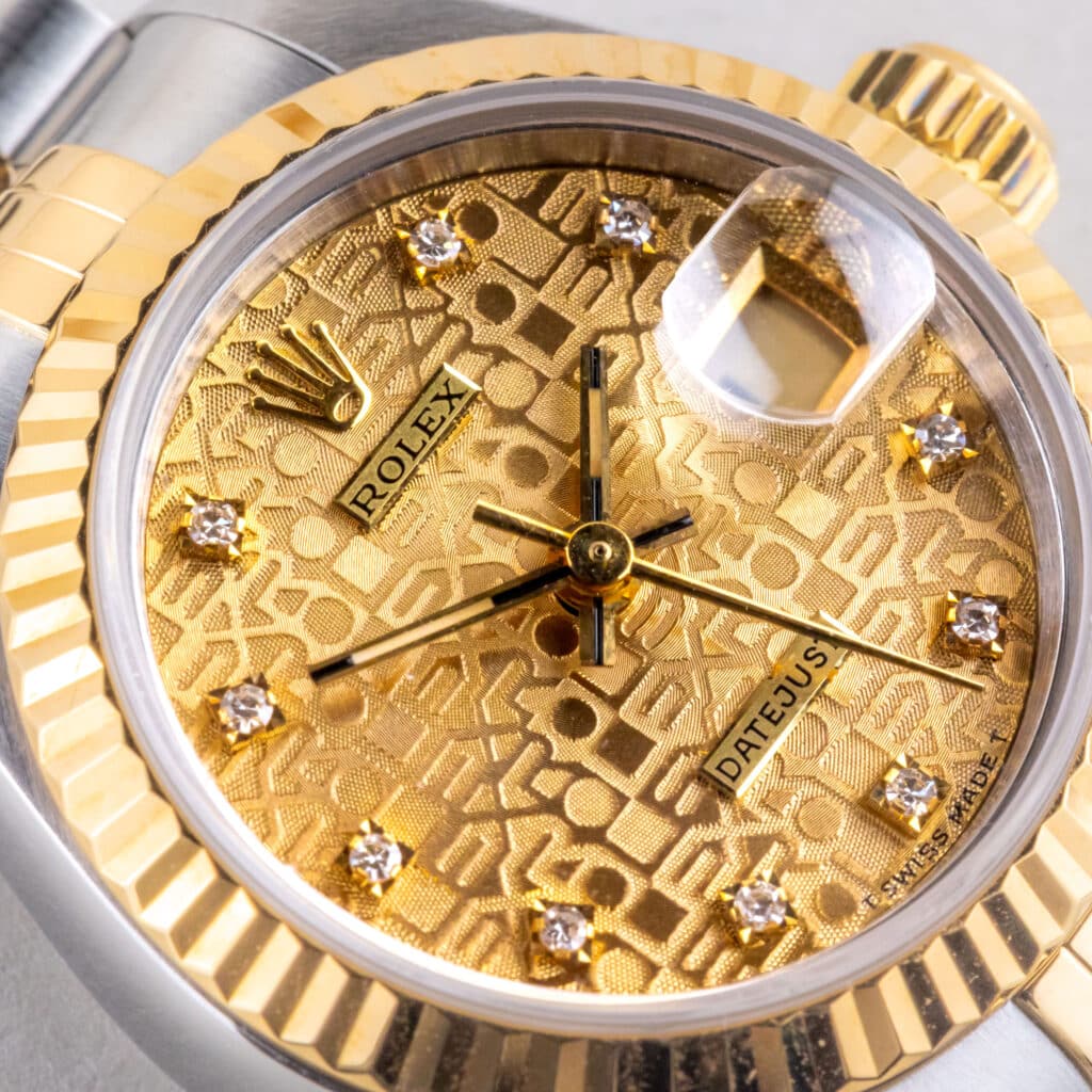 Alternative view of Rolex Lady-Datejust Champagne Diamond 69173 1995 (Vollständiger Satz)