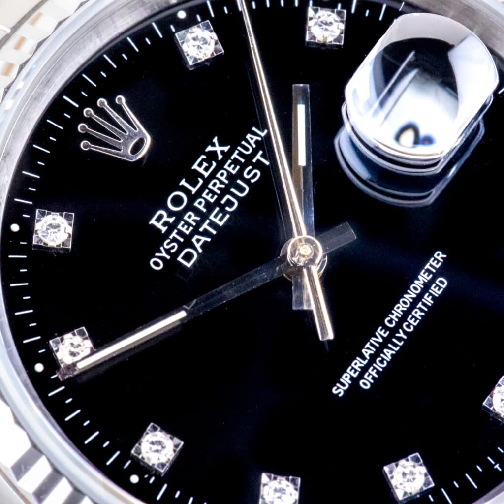 Alternative view of Rolex Oyster Perpetual Datejust Black Diamond 16234 1995 (Vollständiger Satz)