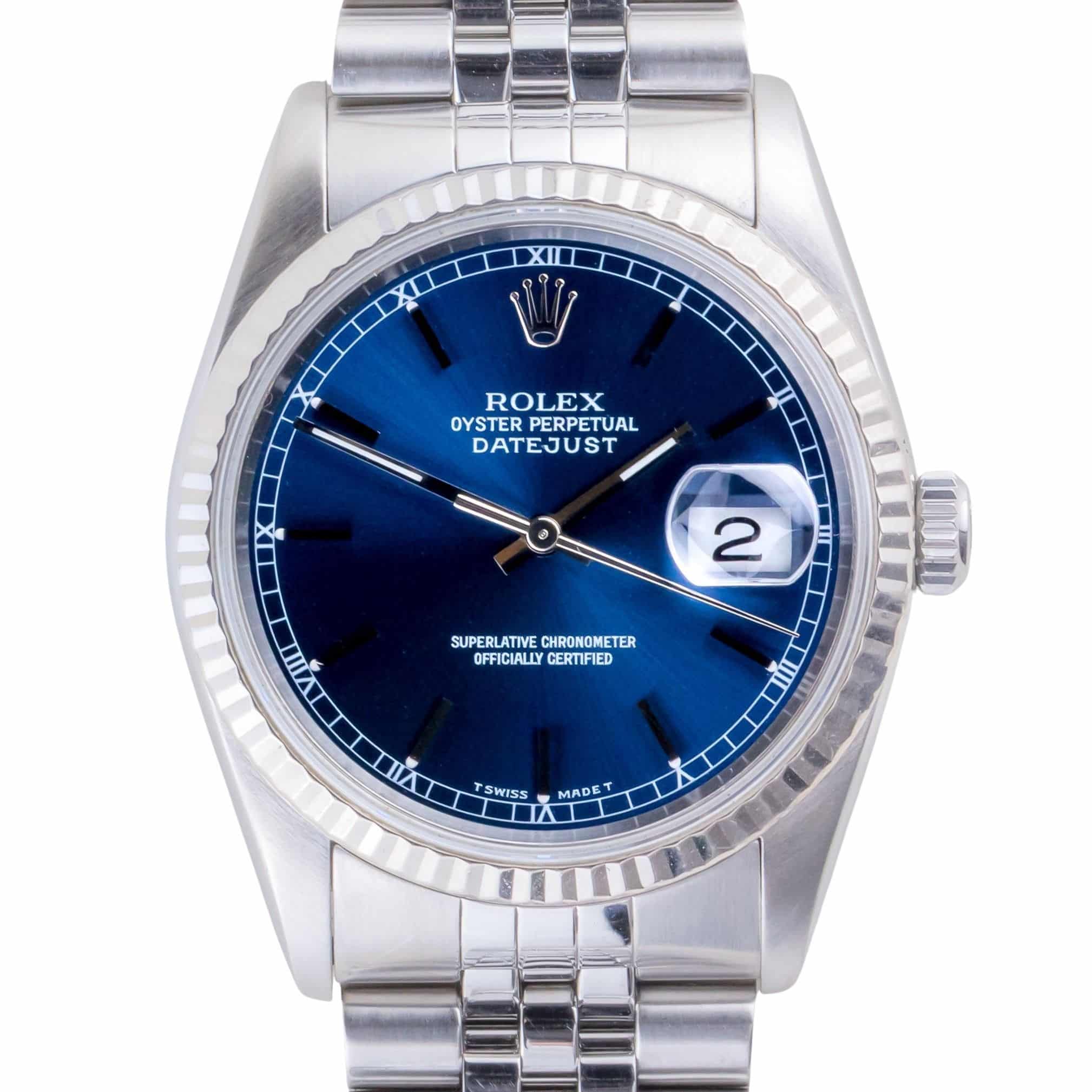 Rolex Oyster Perpetual Datejust Blue 16234 1997 (Full Set) 3 2E0B8203 1CG 3M