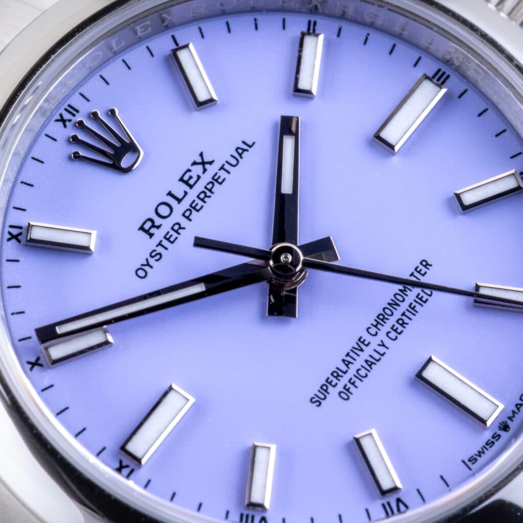 Alternative view of NEW Rolex Oyster Perpetual Lavender 124200 2025 (Volledige Set)