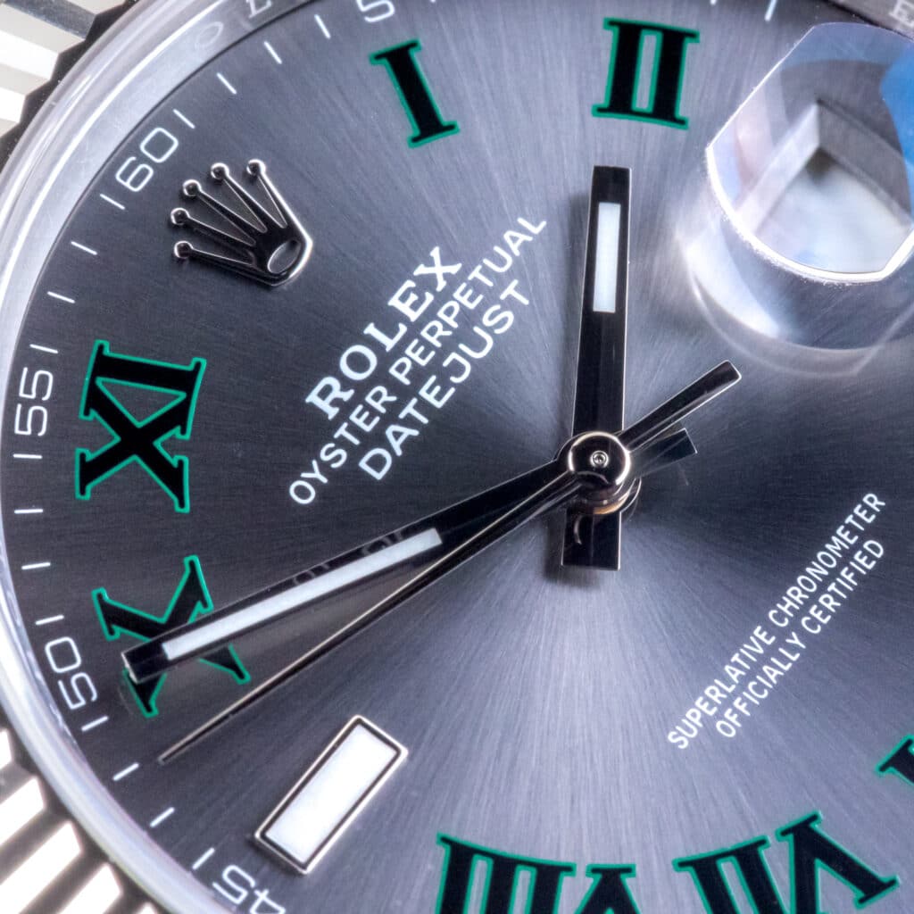 Alternative view of Rolex Datejust 41 Wimbledon 126334 2026 (Volledige Set)