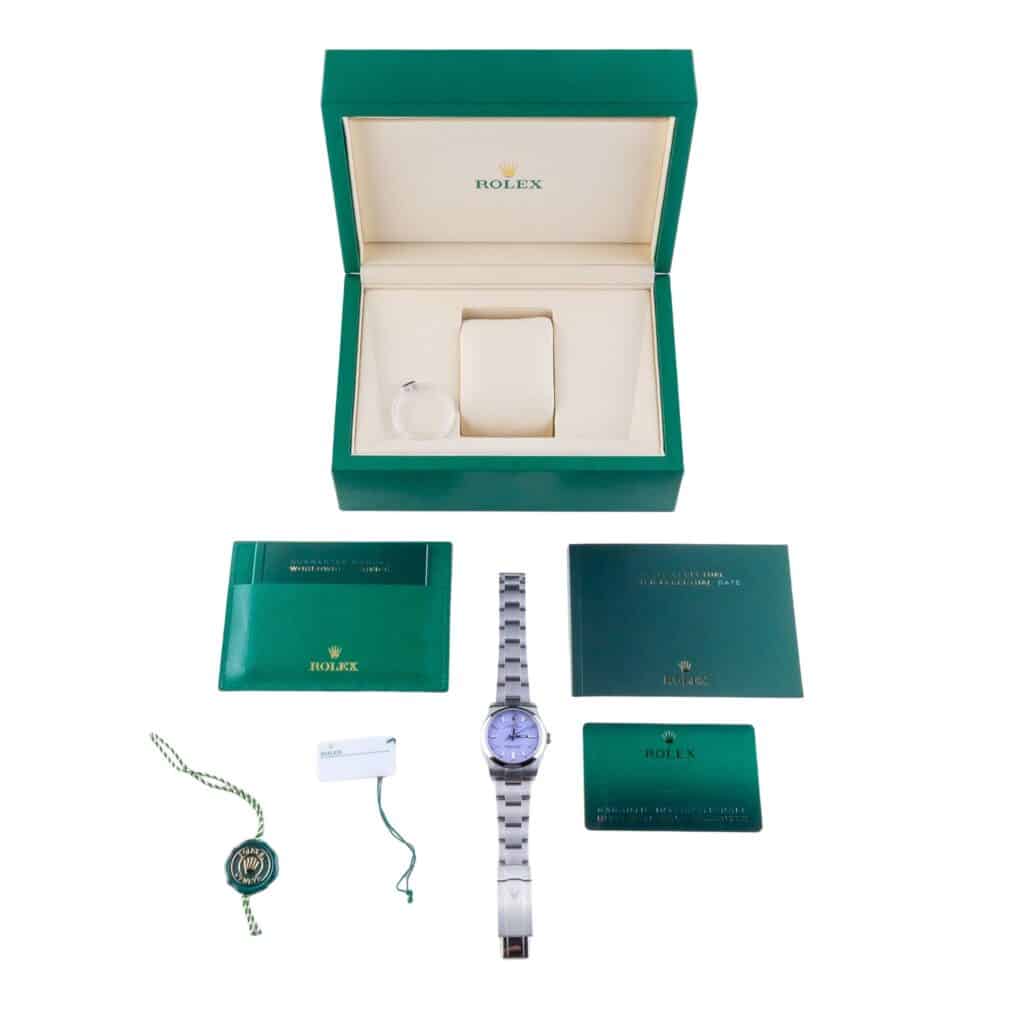 NEW Rolex Oyster Perpetual Lavender 124200 2025 (Volledige Set) 15 2E0B8583 1CG 3M Langedyk Vintage Watches