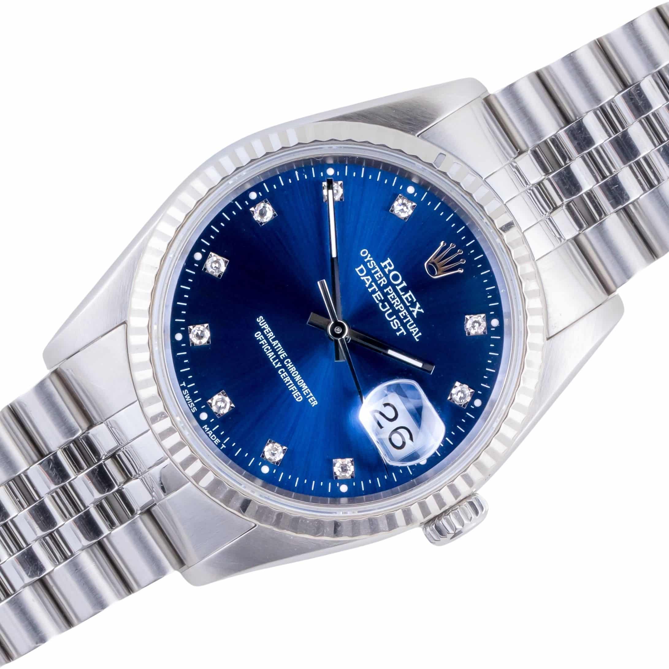 Rolex Oyster Perpetual Datejust Blue 16234 1997 (Vollständiger Satz) 1 rolex-datejust-16234-101