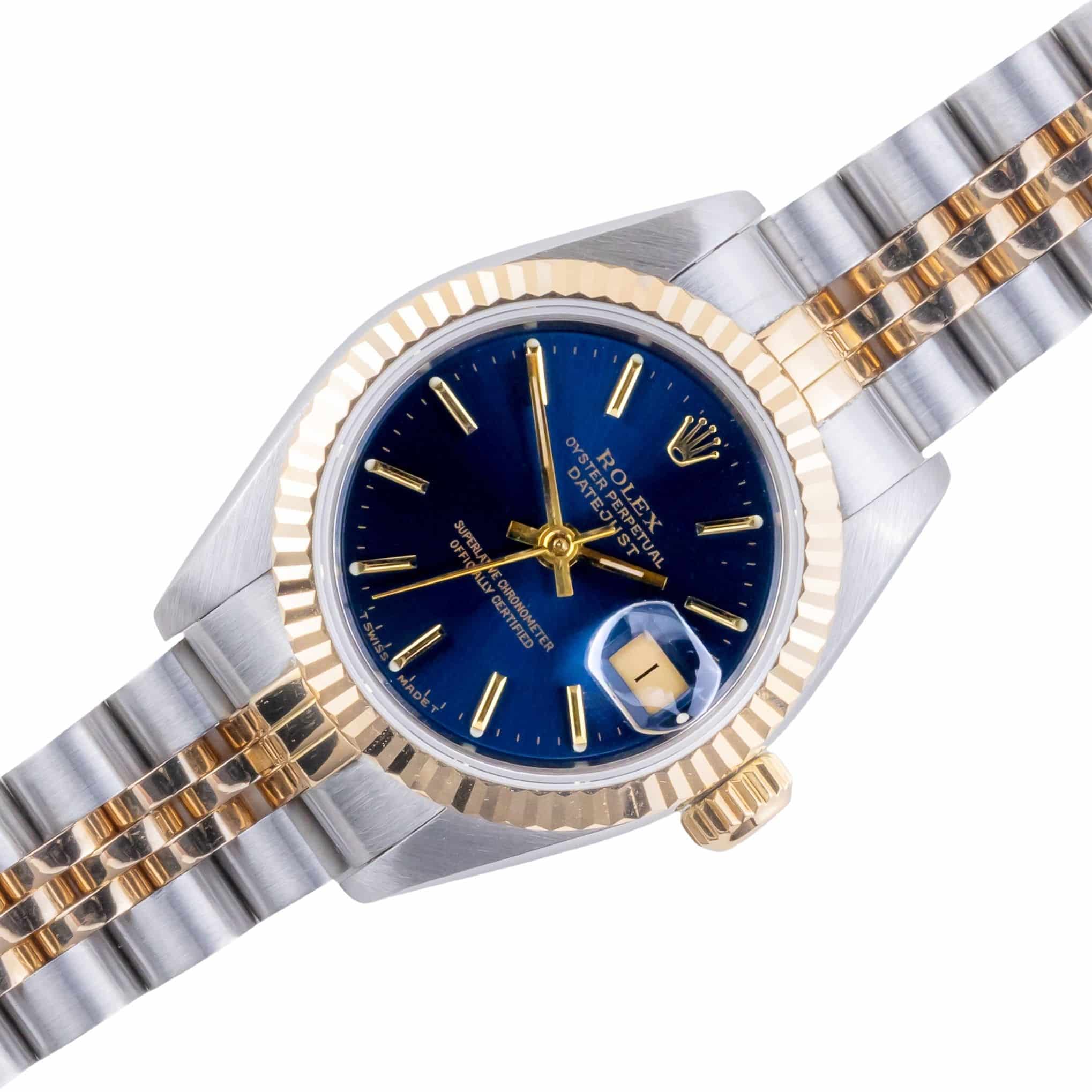 Rolex Lady-Datejust Blue 69173 1991 (Volledige Set) 1 rolex-lady-datejust-69173-91