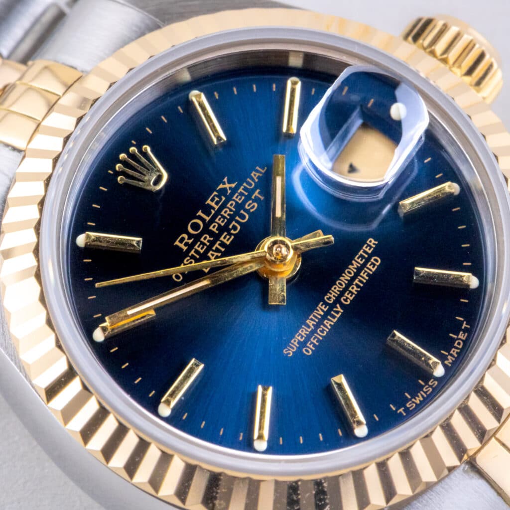 Alternative view of Rolex Lady-Datejust Blue 69173 1991 (Volledige Set)