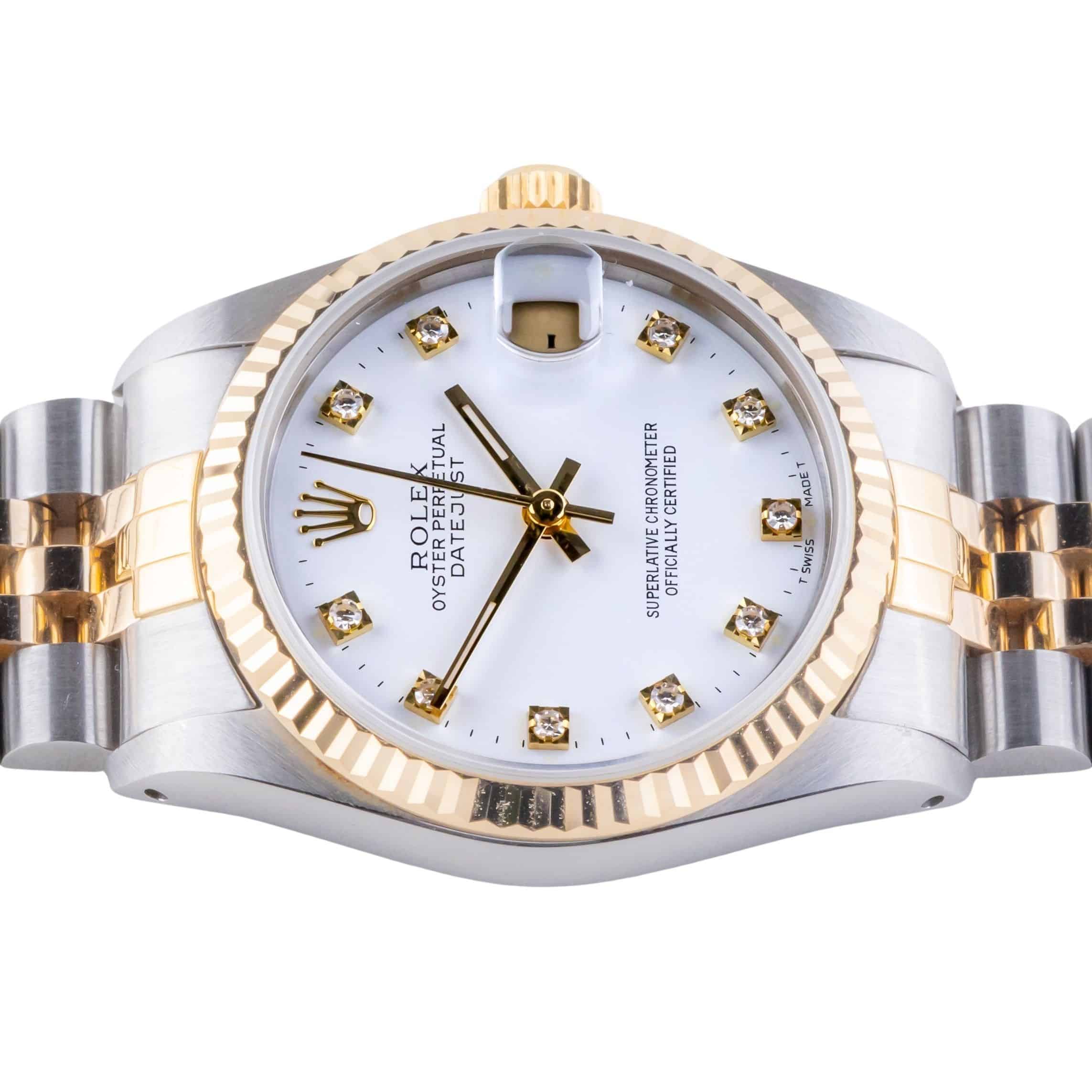 Rolex Oyster Perpetual Datejust Mid-Size White Diamond 68273 1986 (Vollständiger Satz) 5 Rolex Oyster Perpetual Datejust Mid-Size White Diamond 68273 1986 (Vollständiger Satz) – Bild 5