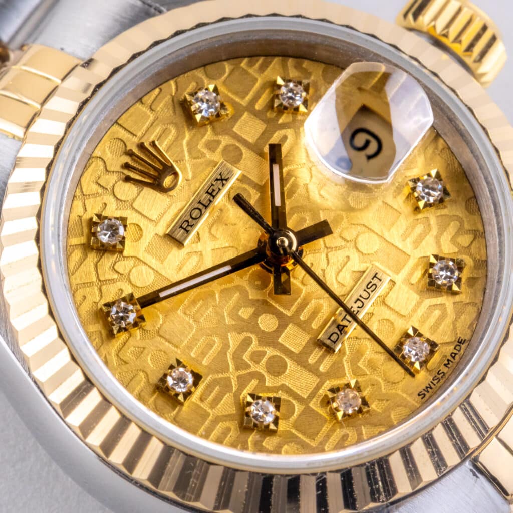 Alternative view of Rolex Lady-Datejust Champagner Diamant 69173 1989 (Vollständiger Satz)