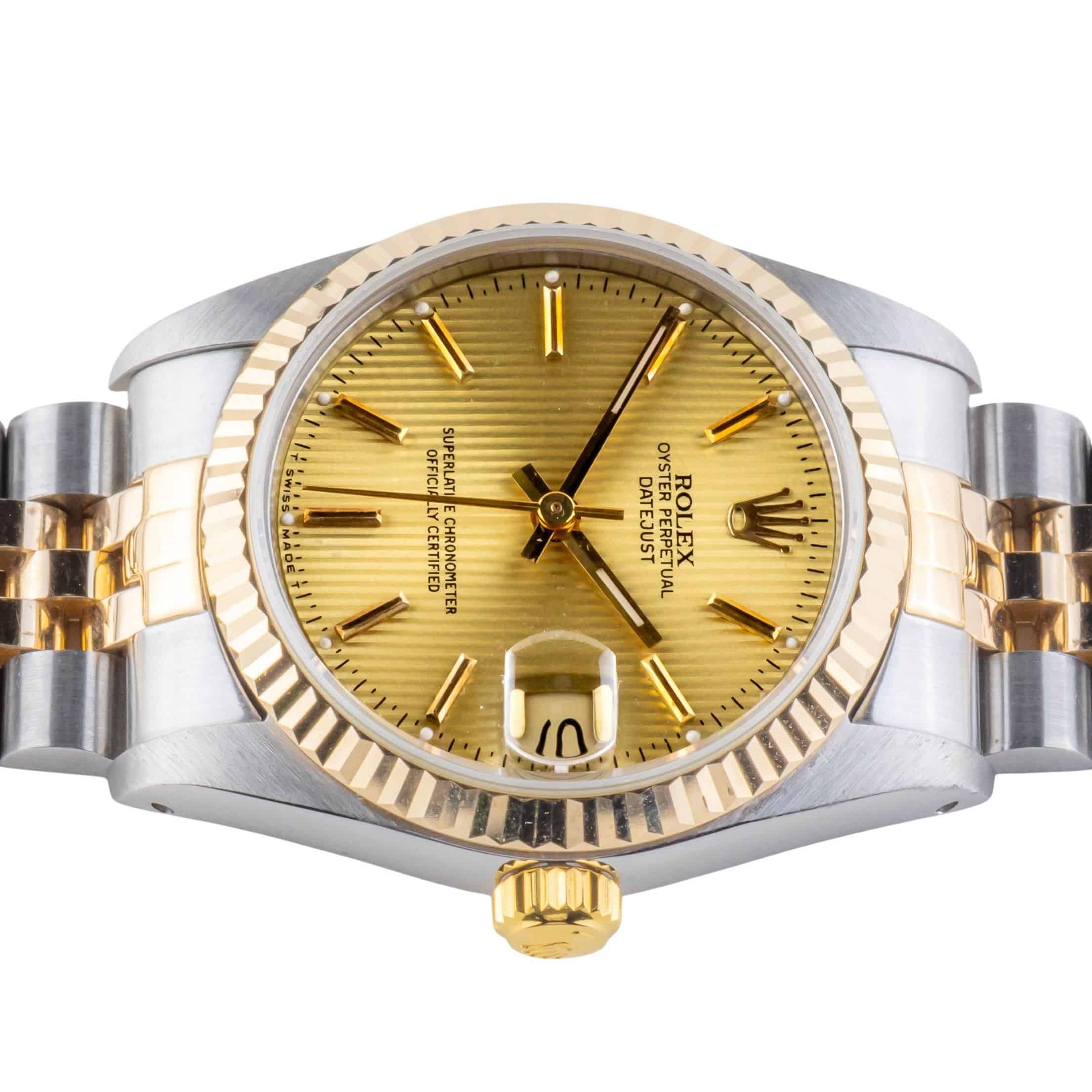 Rolex Oyster Perpetual Datejust Mid-Size Champagne Tapestry 68273 1988 (Vollständiger Satz) 6 Rolex Oyster Perpetual Datejust Mid-Size Champagne Tapestry 68273 1988 (Vollständiger Satz) – Bild 6