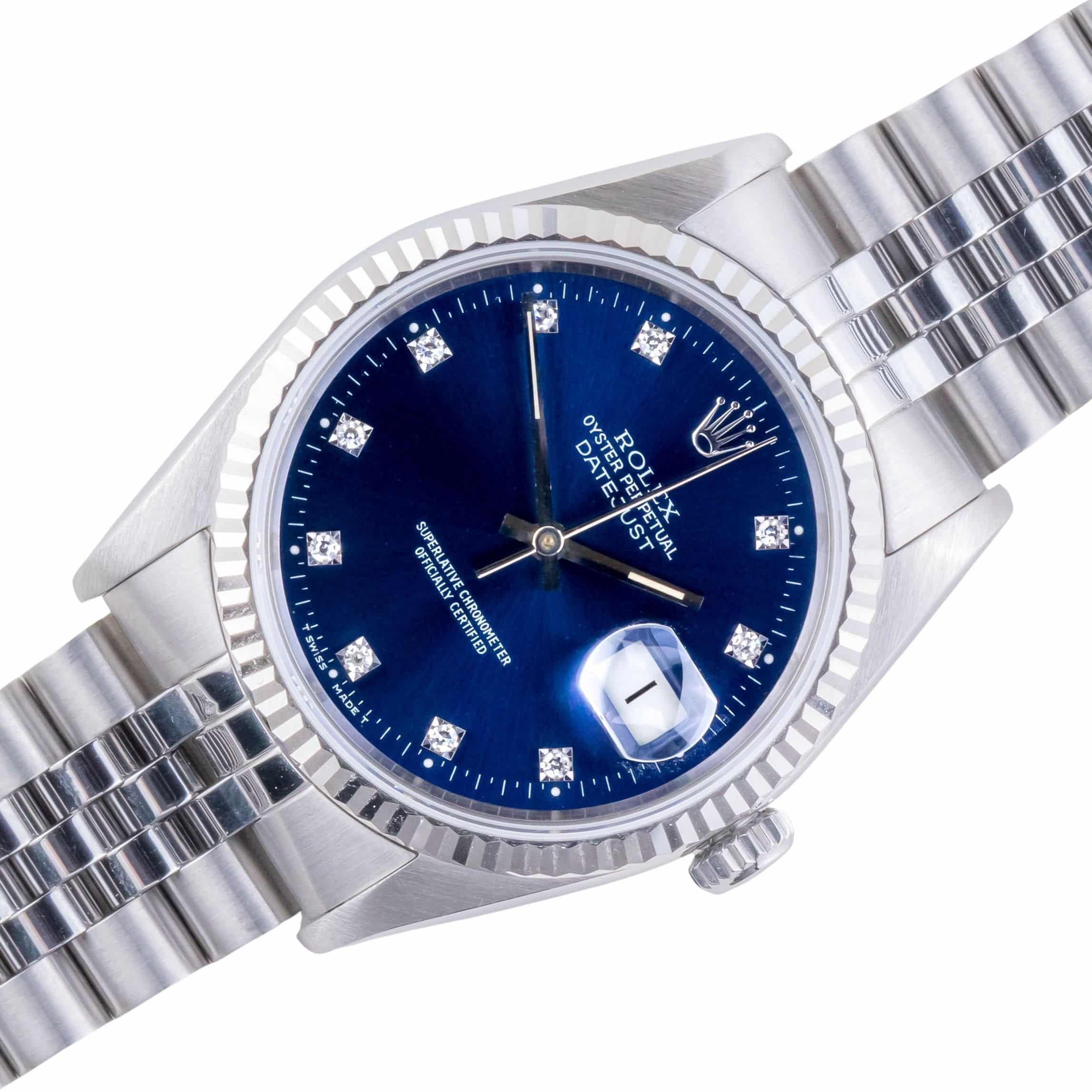 Rolex Oyster Perpetual Datejust Blue 16234 1993 (Volledige Set) 1 rolex-datejust-16234-94