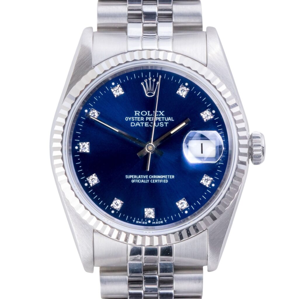 Rolex Oyster Perpetual Datejust Blue 16234 1993 (Volledige Set) 10 2E0B9134 1CG 3M Langedyk Vintage Watches