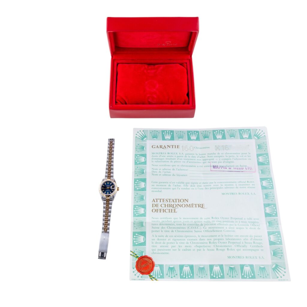 Rolex Lady-Datejust Blue 69173 1991 (Volledige Set) 15 2E0B9373 1CG 3M Langedyk Vintage Watches