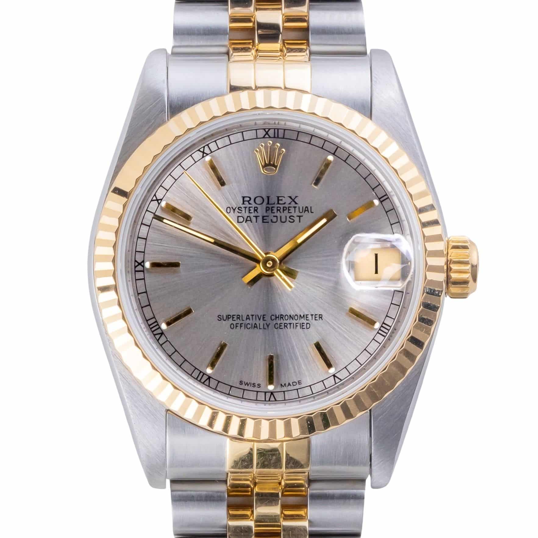 Rolex Oyster Perpetual Datejust Mid-Size Grey 68273 1993 (Volledige set) 3 Rolex Oyster Perpetual Datejust Mid-Size Grey 68273 1993 (Volledige set) - Afbeelding 3