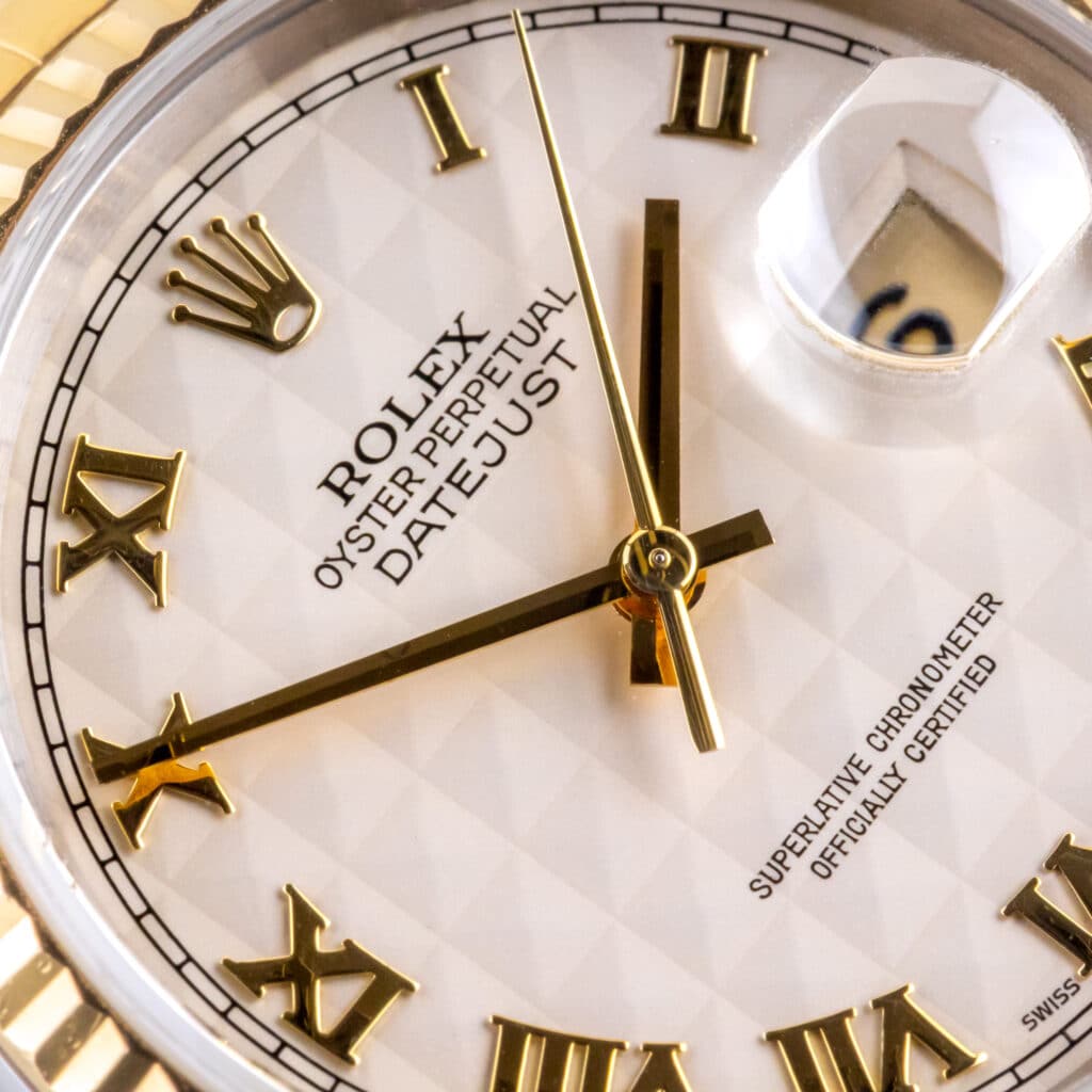 Alternative view of Rolex Oyster Perpetual Datejust Ivory Pyramid 16233 2003