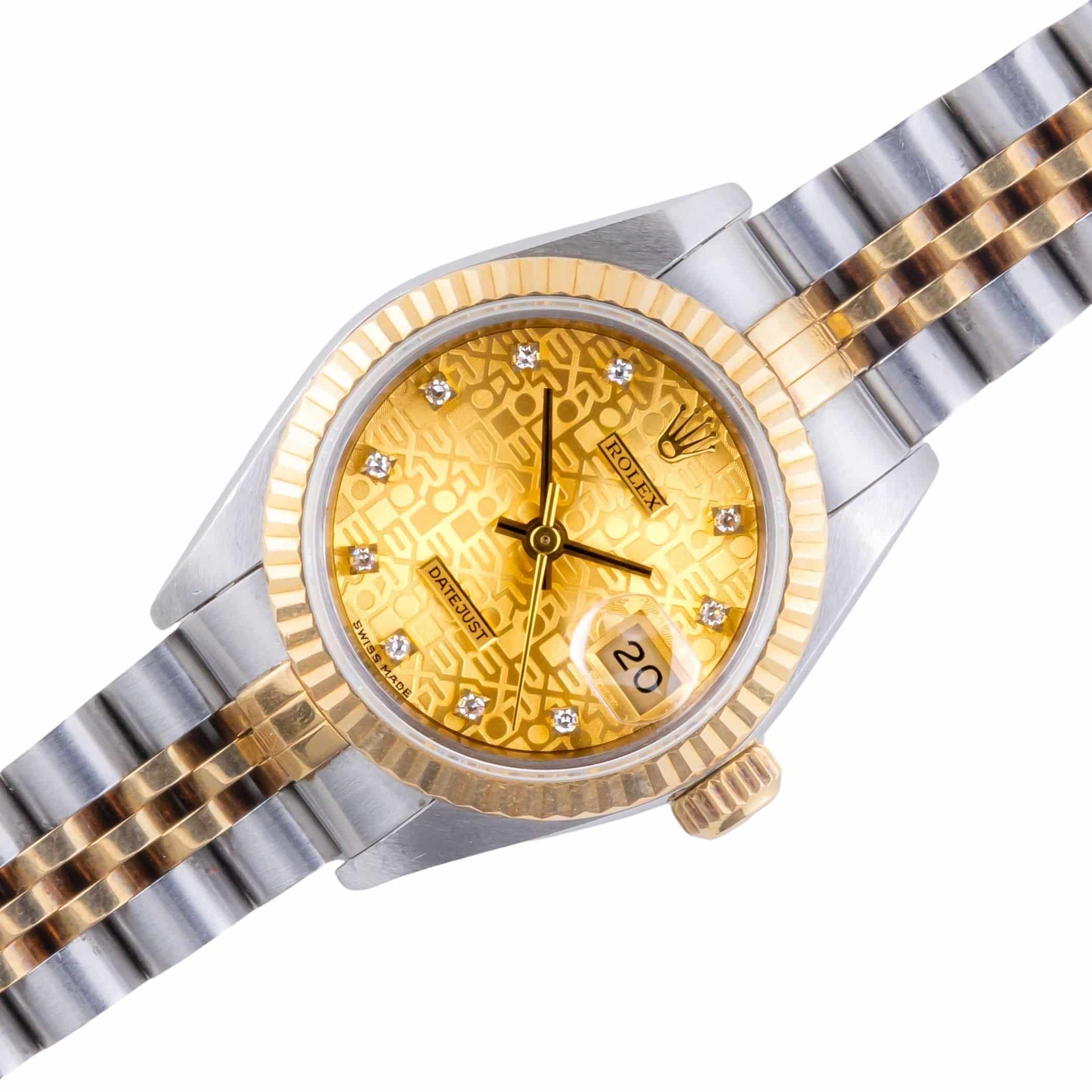 Rolex Lady-Datejust Champagne Linen 69173 1991 1 rolex-lady-datejust-69173-130