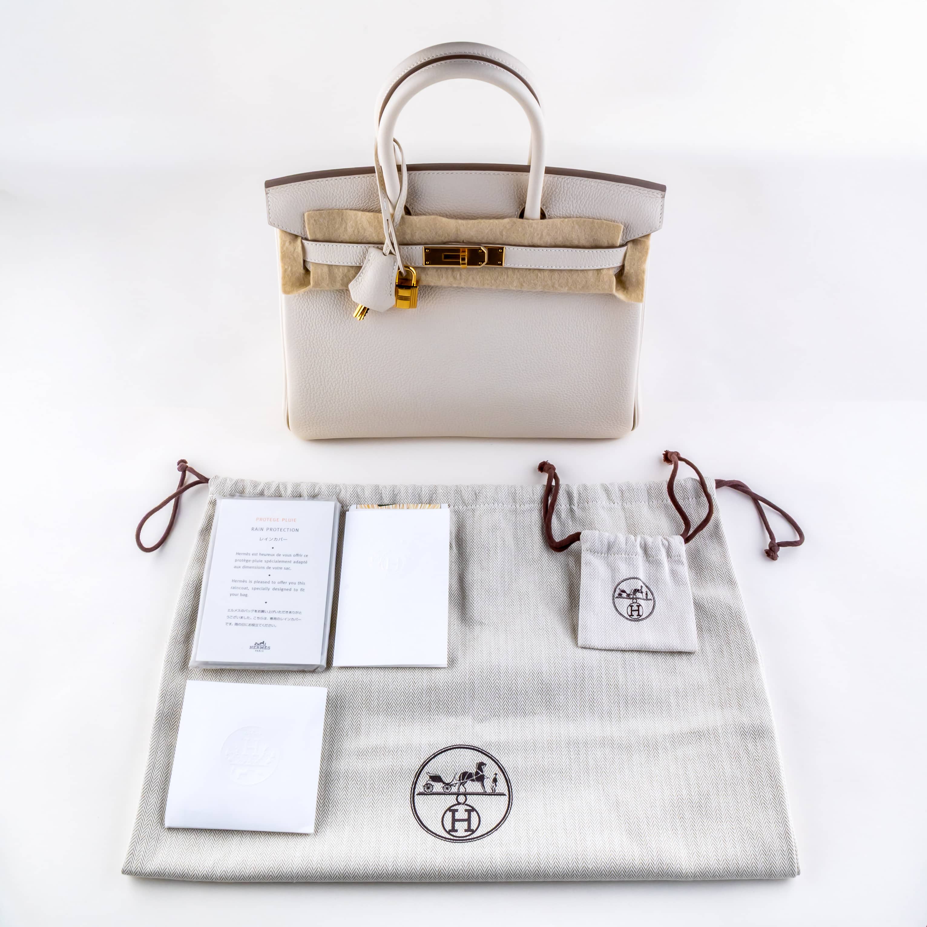 Hermes Birkin 30 Togo Leather Craie 2025 (Full Set) 8 2E0B0774 1CG 3M