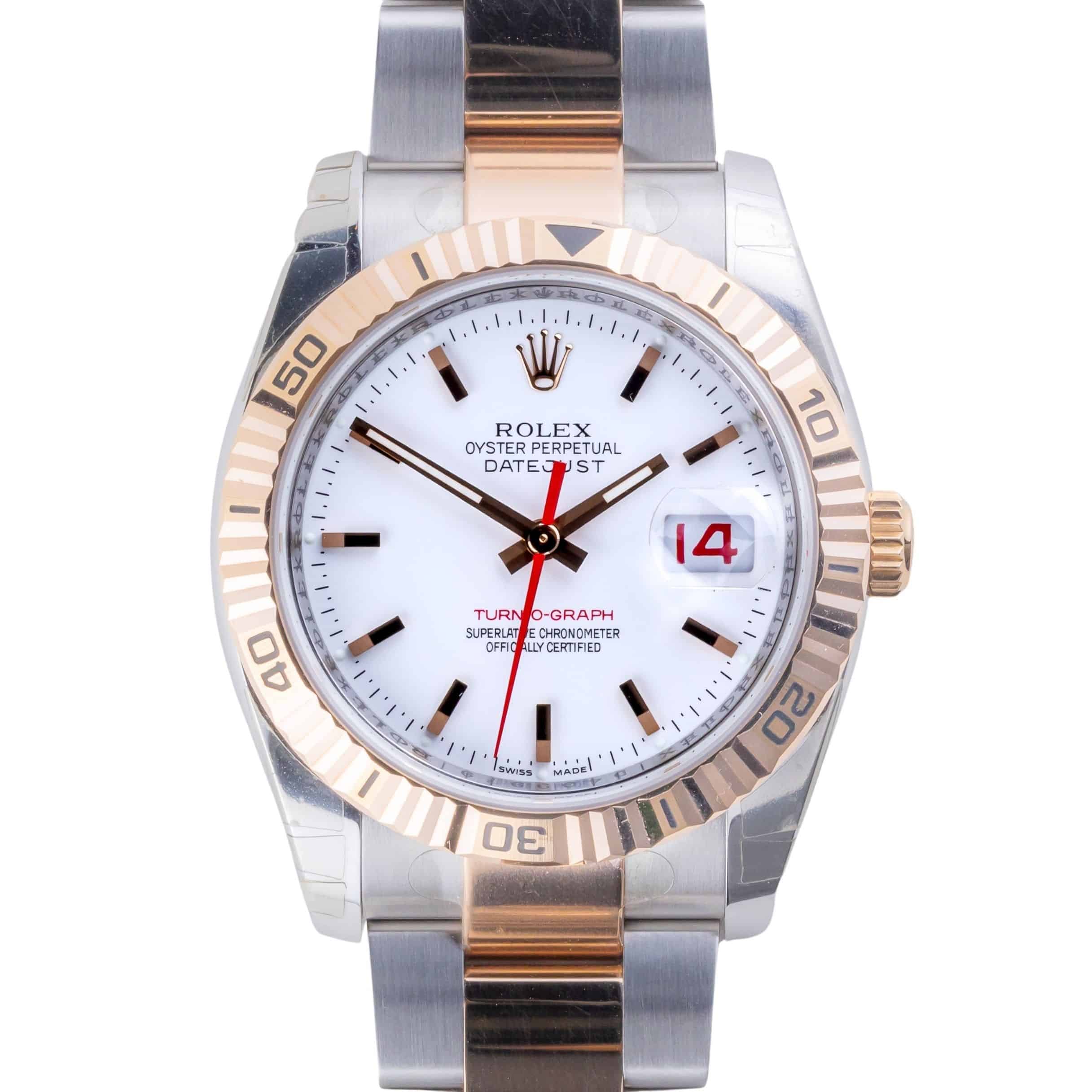 NEW Rolex Oyster Perpetual Datejust White 116261 2006 (NOS / Full Set) 3 2E0B0789 1CG 3M