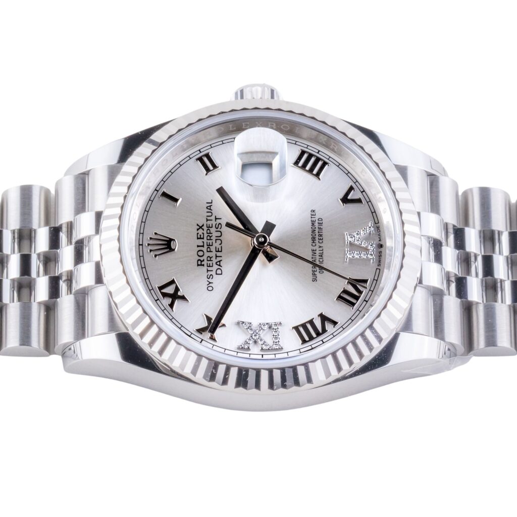 NEW Rolex Oyster Perpetual Datejust Silver Diamond 126234 2026 (Vollständiger Satz) 12 2E0B0985 1CG 3M Langedyk Vintage Watches