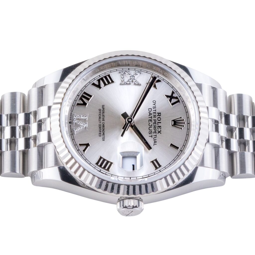 NEW Rolex Oyster Perpetual Datejust Silver Diamond 126234 2026 (Vollständiger Satz) 13 2E0B0988 1CG 3M Langedyk Vintage Watches
