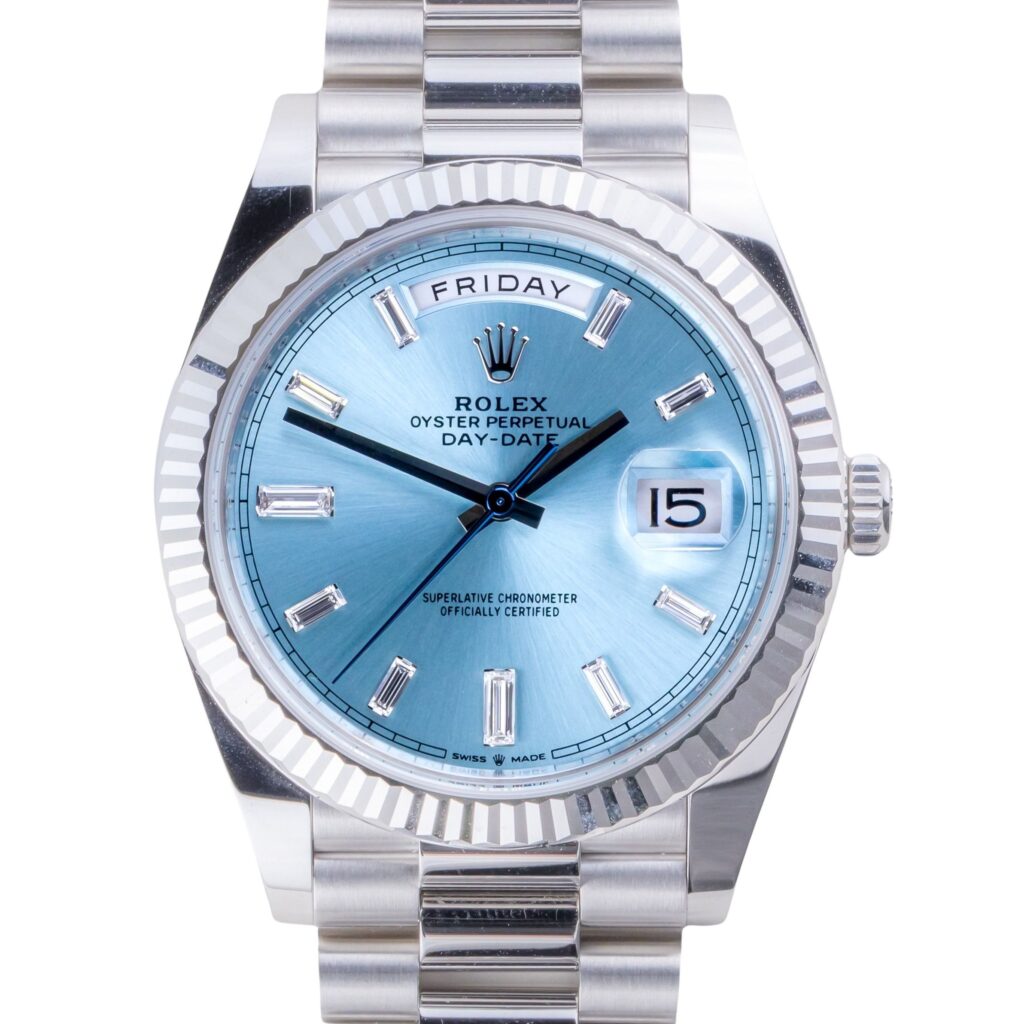 NEW Rolex Oyster Perpetual Day-Date Ice Blue 228236 2026 (Full Set) 10 2E0B0993 1CG 3M