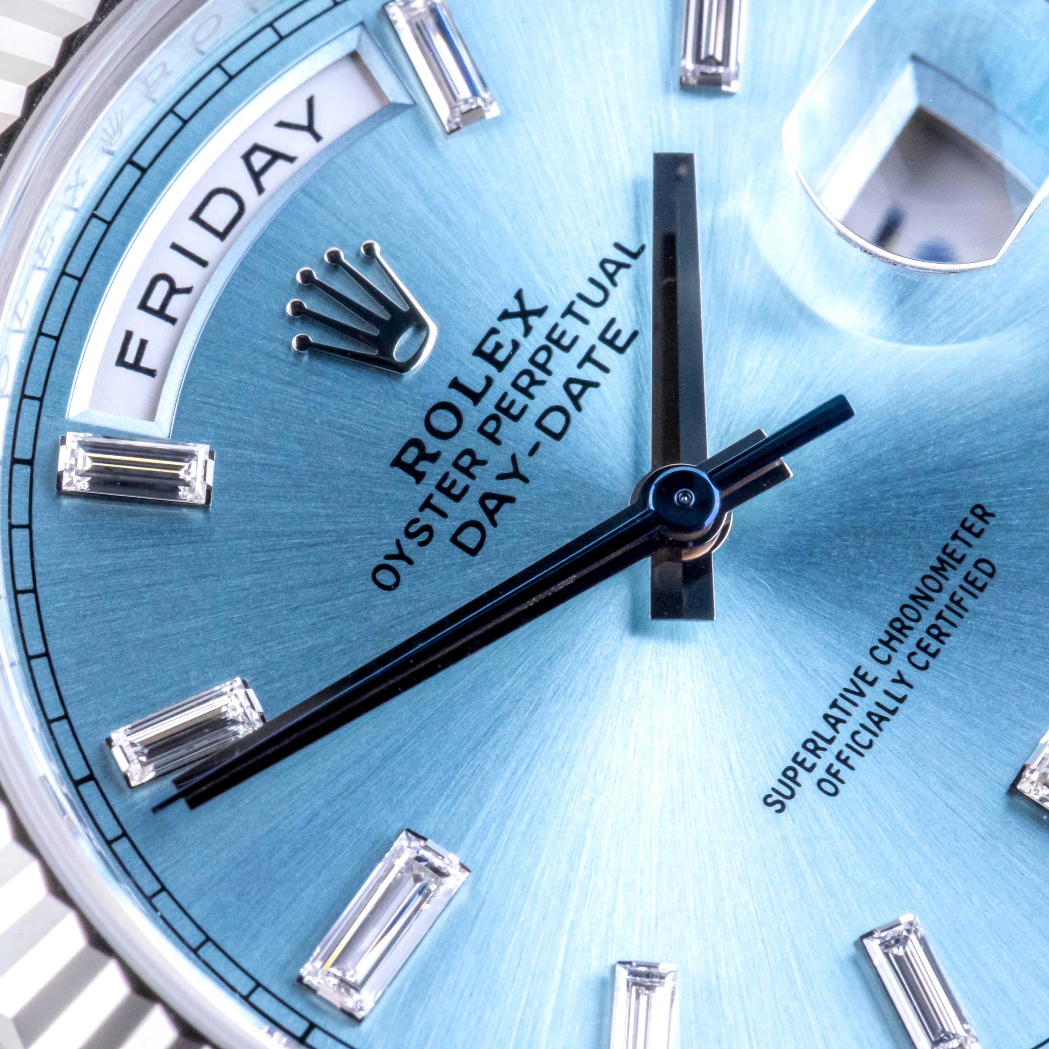 NEW Rolex Oyster Perpetual Day-Date Ice Blue 228236 2026 (Full Set) 2 2E0B0995 1CG 3M