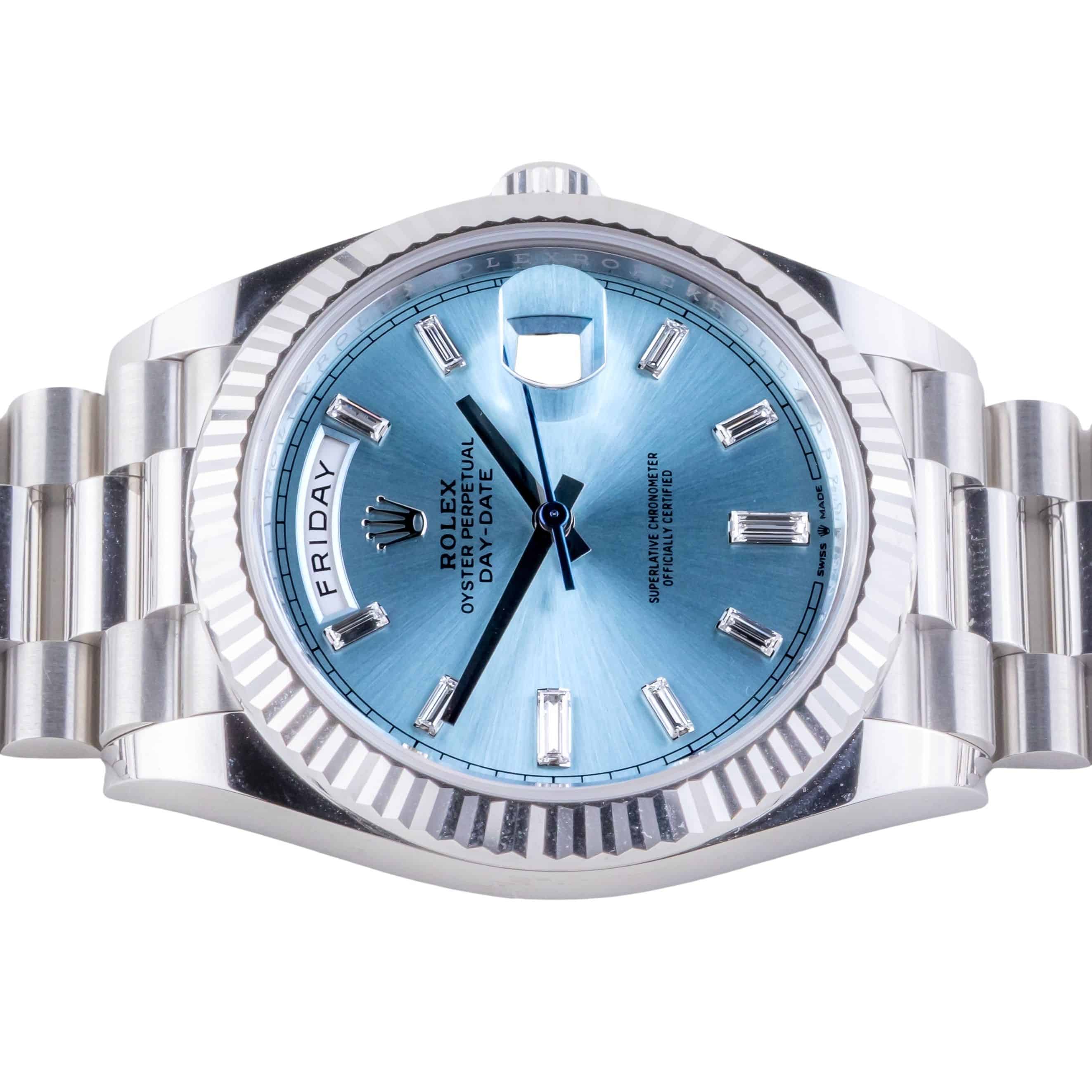 NEW Rolex Oyster Perpetual Day-Date Ice Blue 228236 2026 (Full Set) 5 2E0B0999 1CG 3M