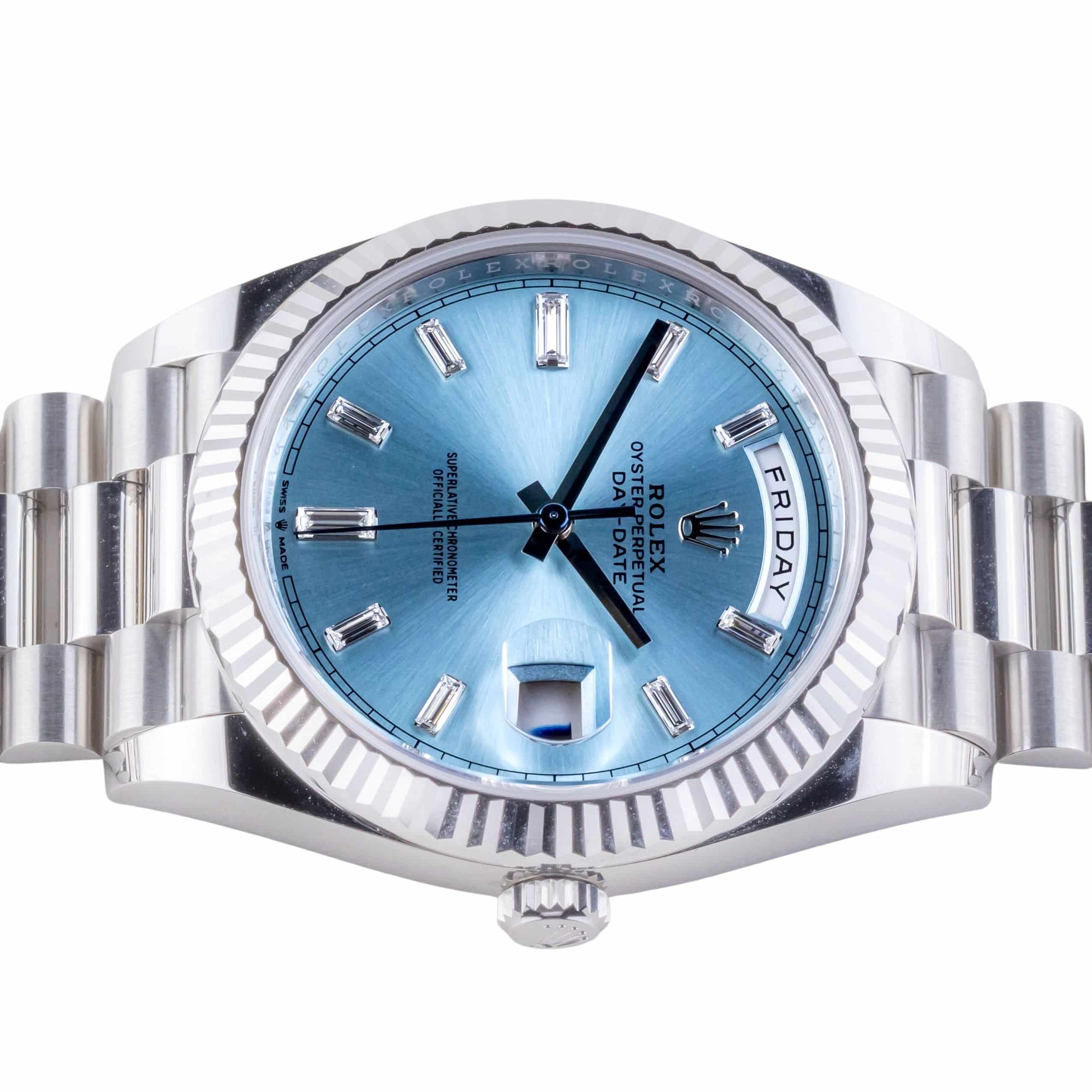 NEW Rolex Oyster Perpetual Day-Date Ice Blue 228236 2026 (Full Set) 6 2E0B1001 1CG 3M