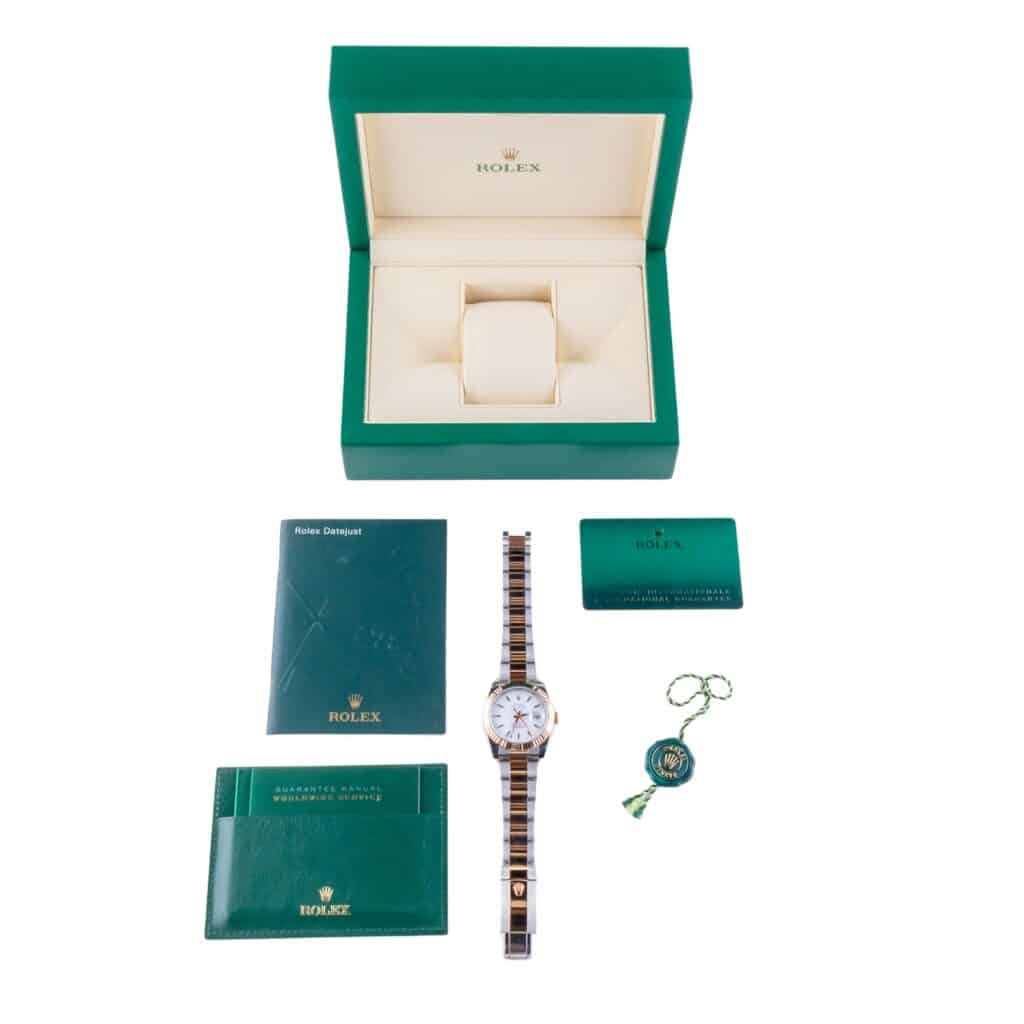 NEW Rolex Oyster Perpetual Datejust White 116261 2006 (NOS / Full Set) 13 2E0B1004 1CG 3M