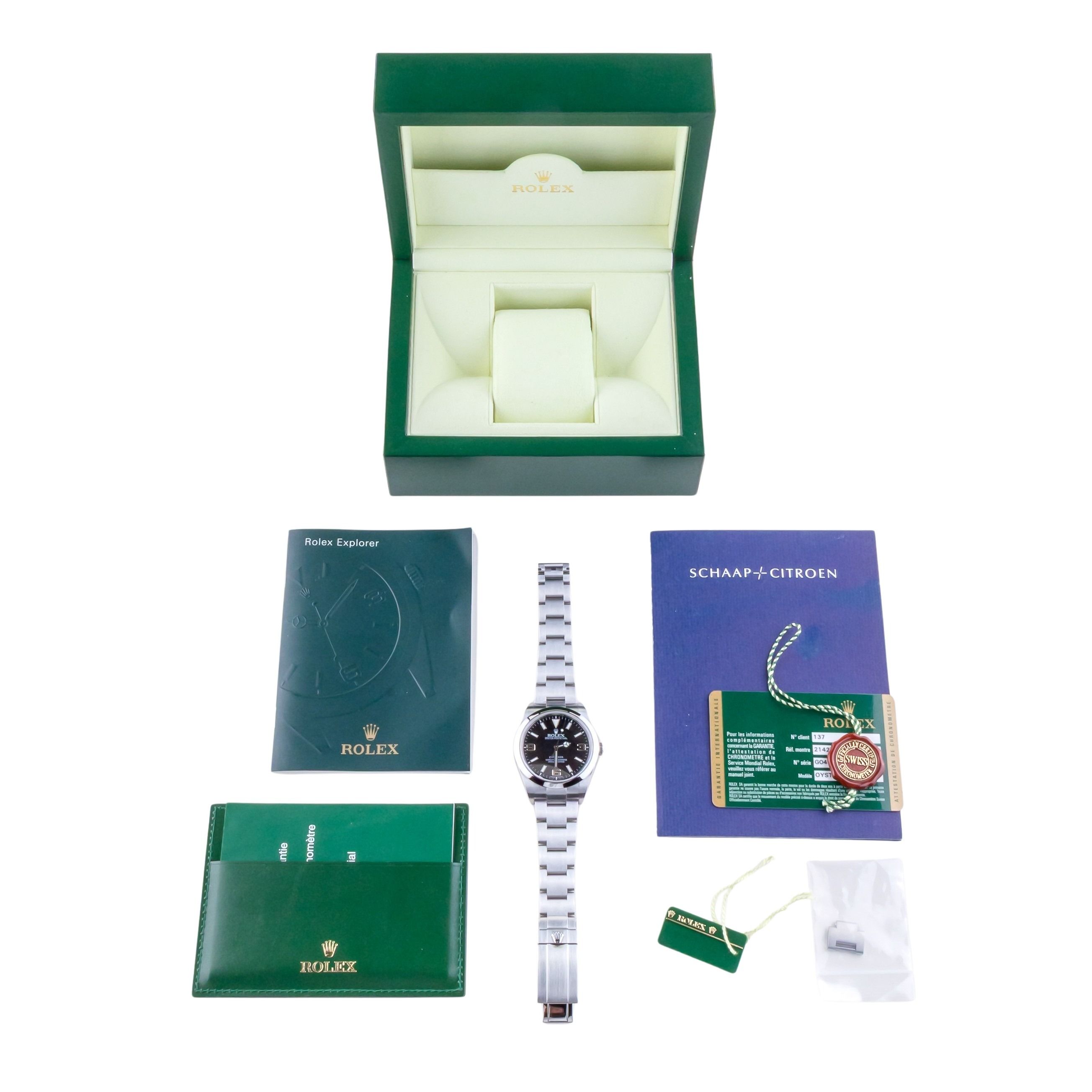 Rolex Explorer I 39 Black 214270 2010 (Full Set) 7 2E0B1007 1CG 3M