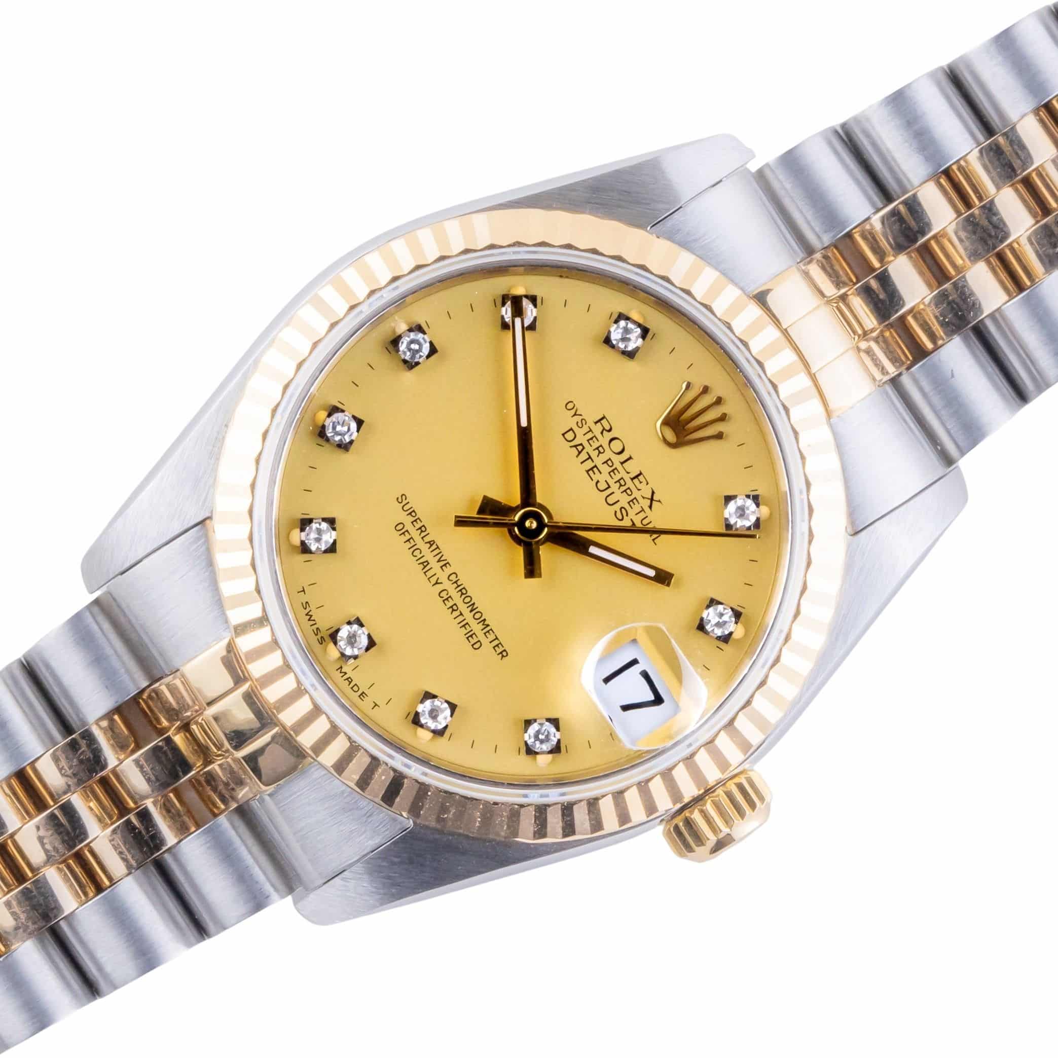Rolex Datejust Mid-Size Champagne Diamond 68273 1991 (Full Set) 1 rolex-datejust-68273-37