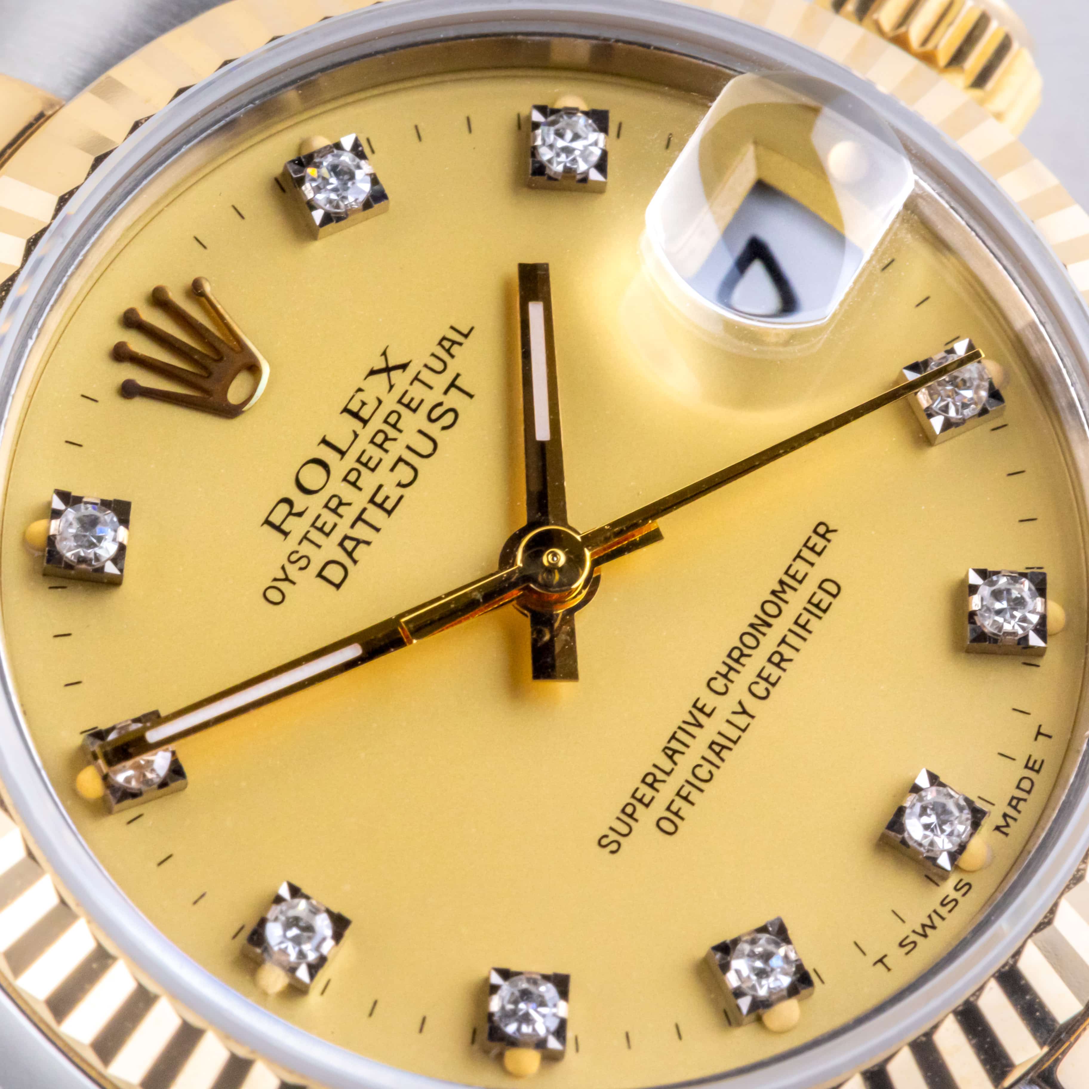 Rolex Datejust Mid-Size Champagne Diamond 68273 1991 (Full Set) 2 2E0B1050 1CG 3M