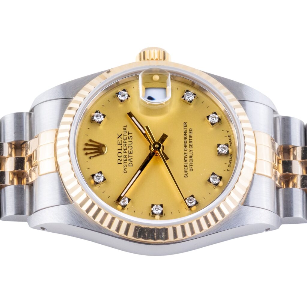 Rolex Datejust Mid-Size Champagne Diamond 68273 1991 (Full Set) 12 2E0B1054 1CG 3M