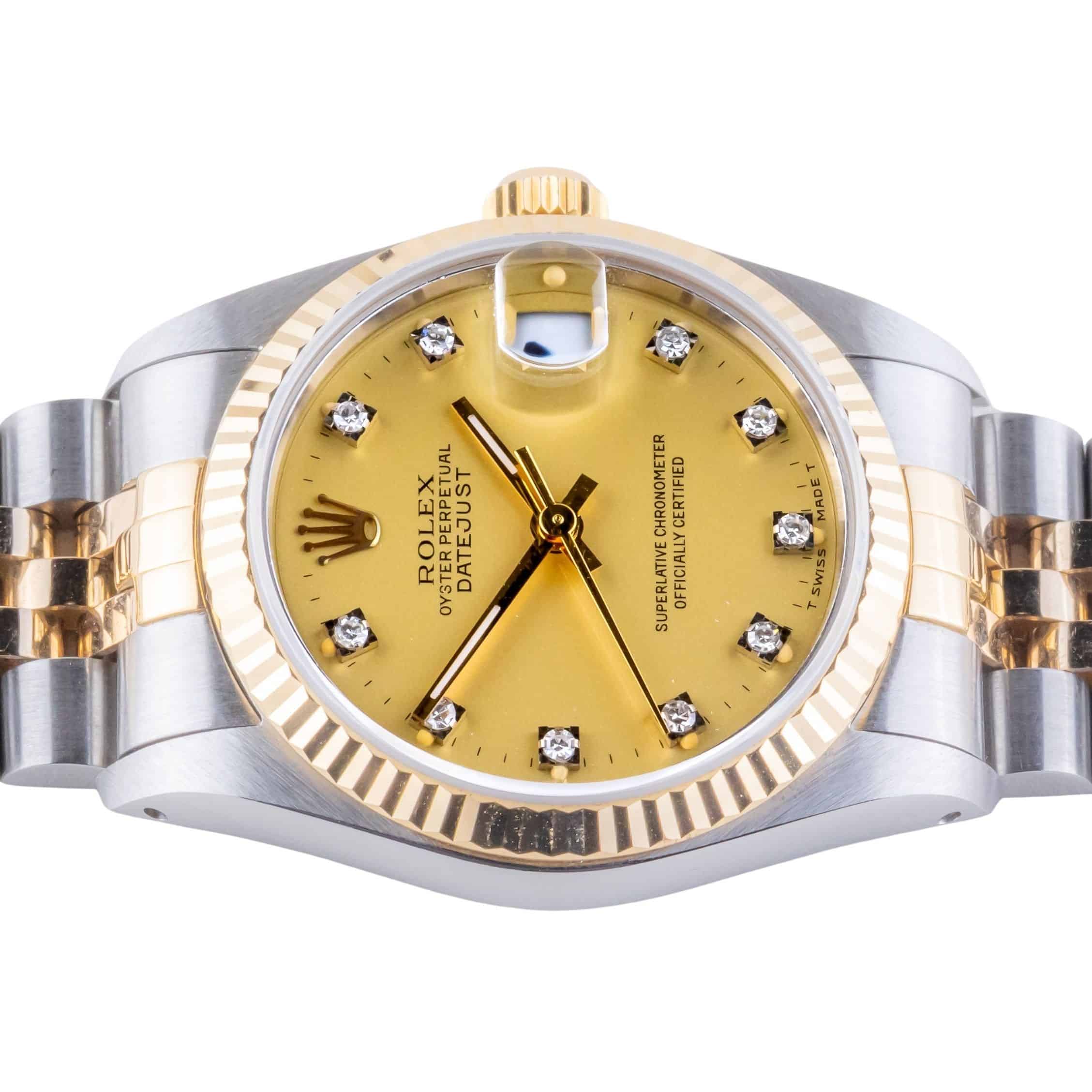 Rolex Datejust Mid-Size Champagne Diamond 68273 1991 (Full Set) 5 2E0B1054 1CG 3M