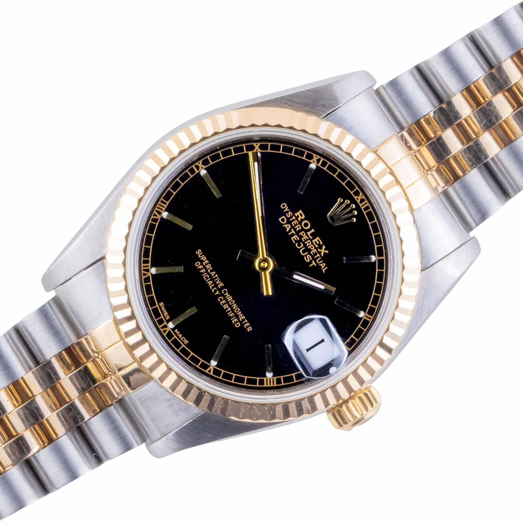 Rolex Datejust Mid-Size Black 68273 1995 (Full Set) 1 rolex-datejust-68273-33